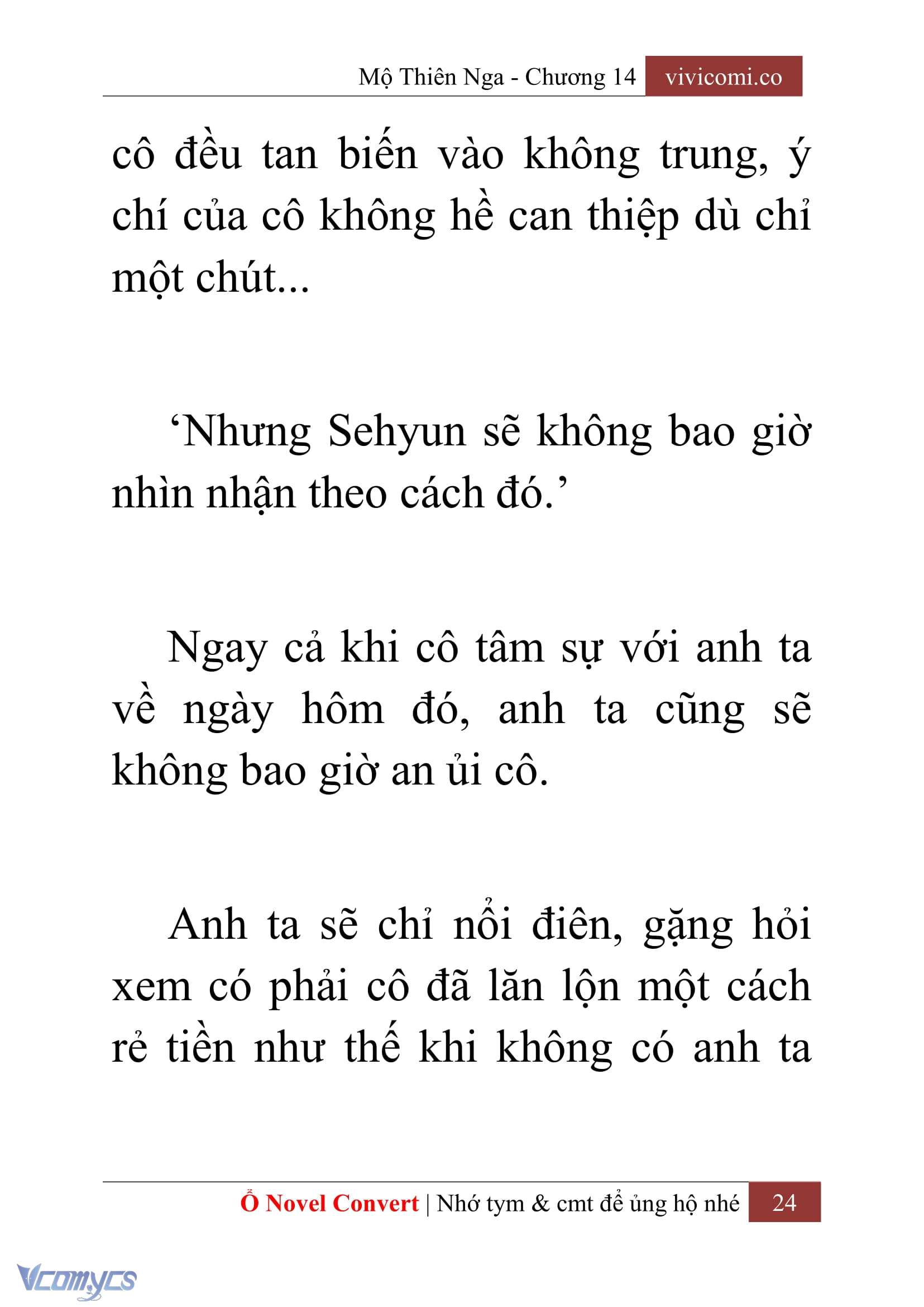 [Novel] Mộ Thiên Nga Chap 14 - Trang 2