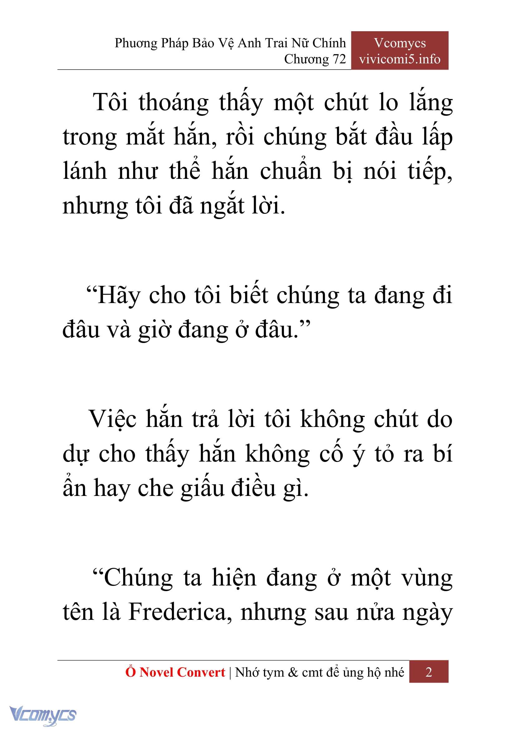 [Novel] Phương Pháp Bảo Vệ Anh Trai Nữ Chính Chap 72 - Trang 2