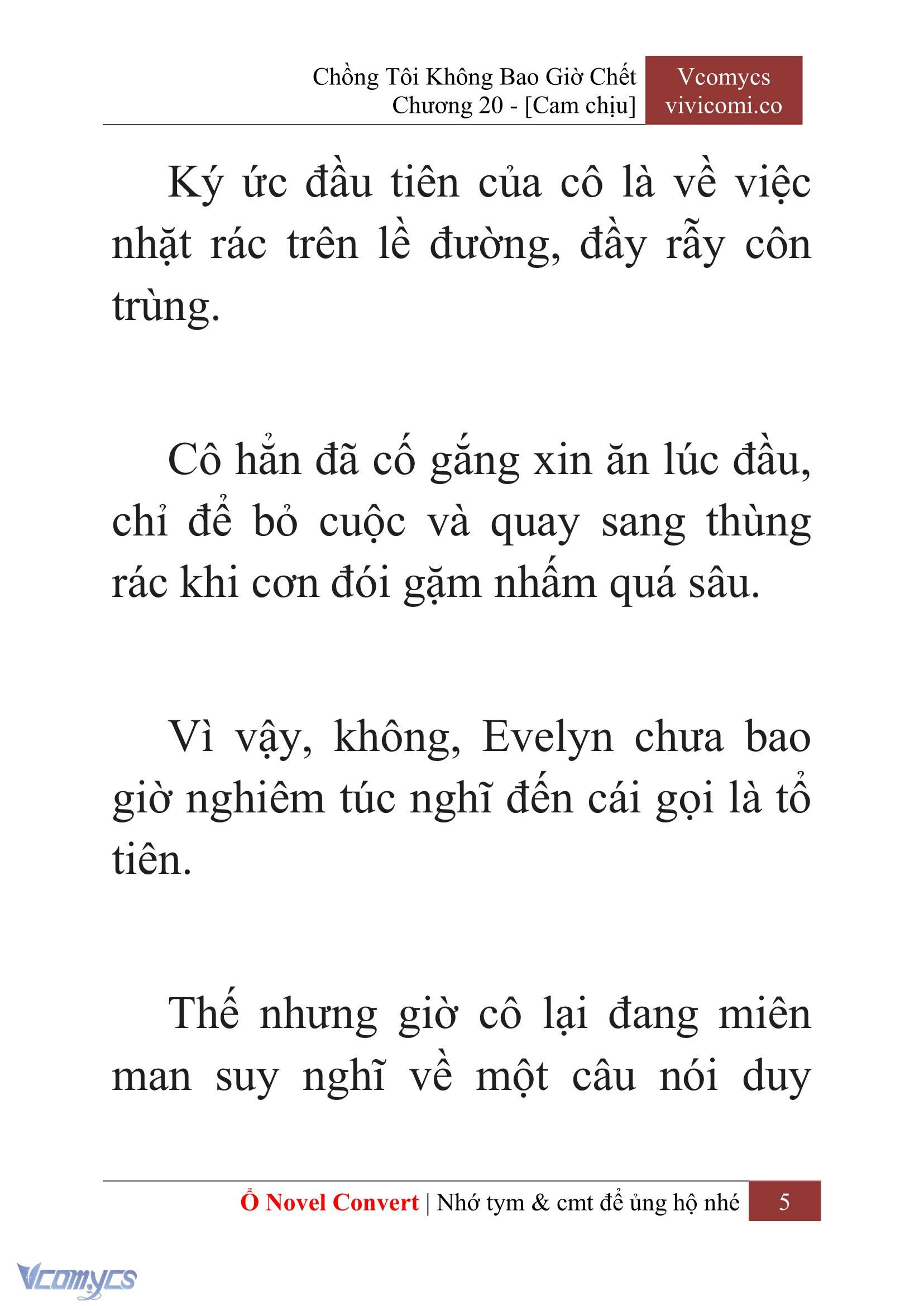 [Novel] Chồng Tôi Không Bao Giờ Chết Chap 20 - Trang 2