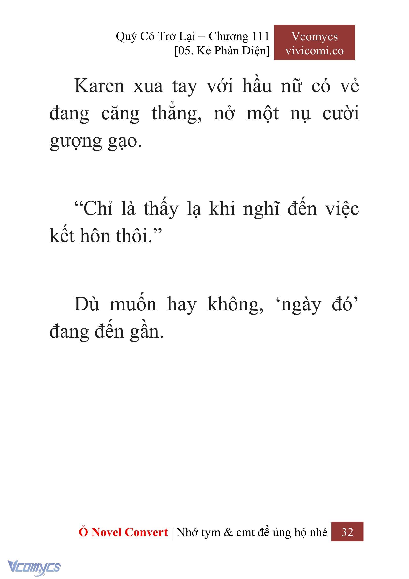 [Novel] Quý Cô Trở Lại Chap 111 - Trang 2