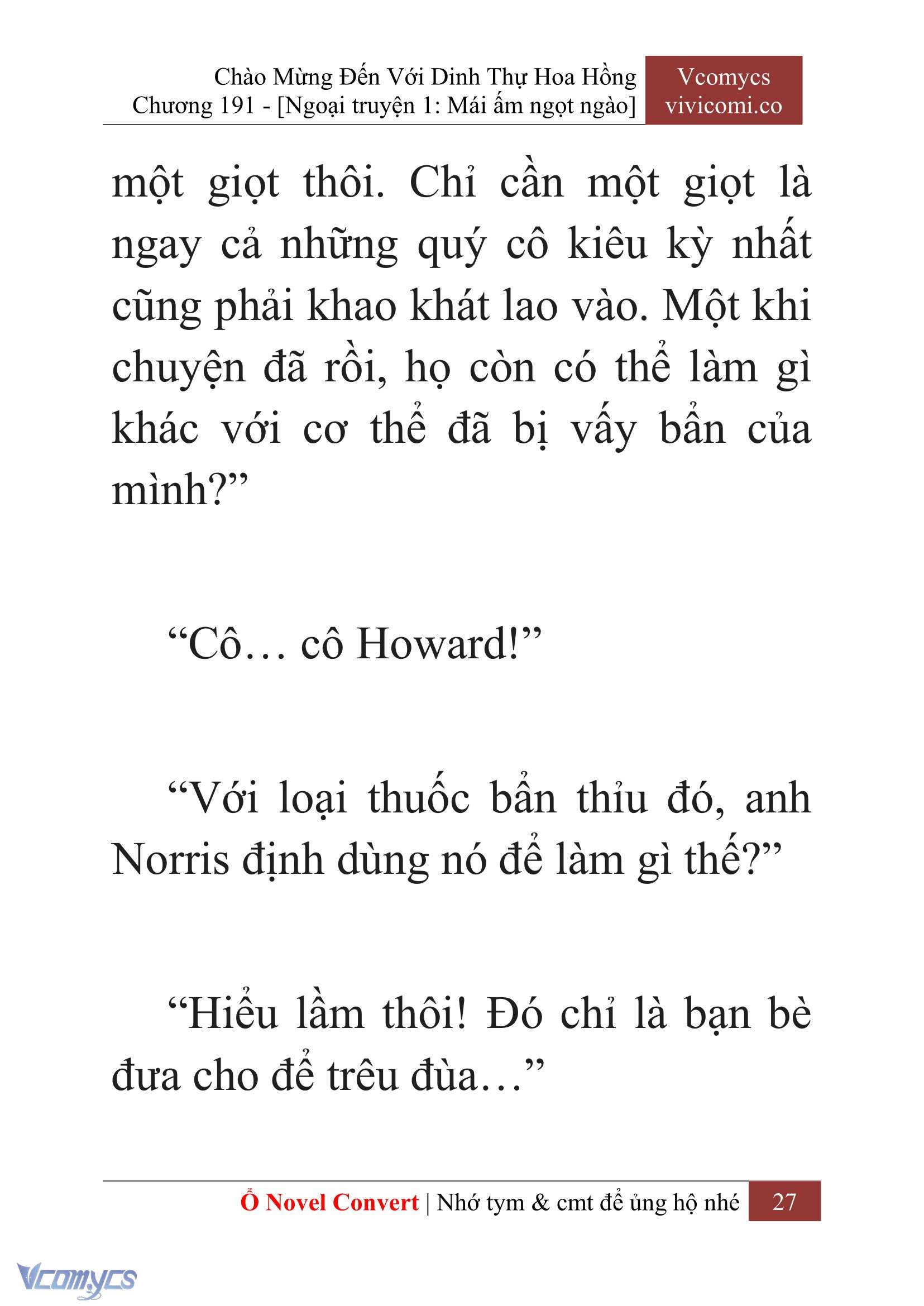 [Novel] Chào Mừng Đến Với Dinh Thự Hoa Hồng Chap 191 - Trang 2