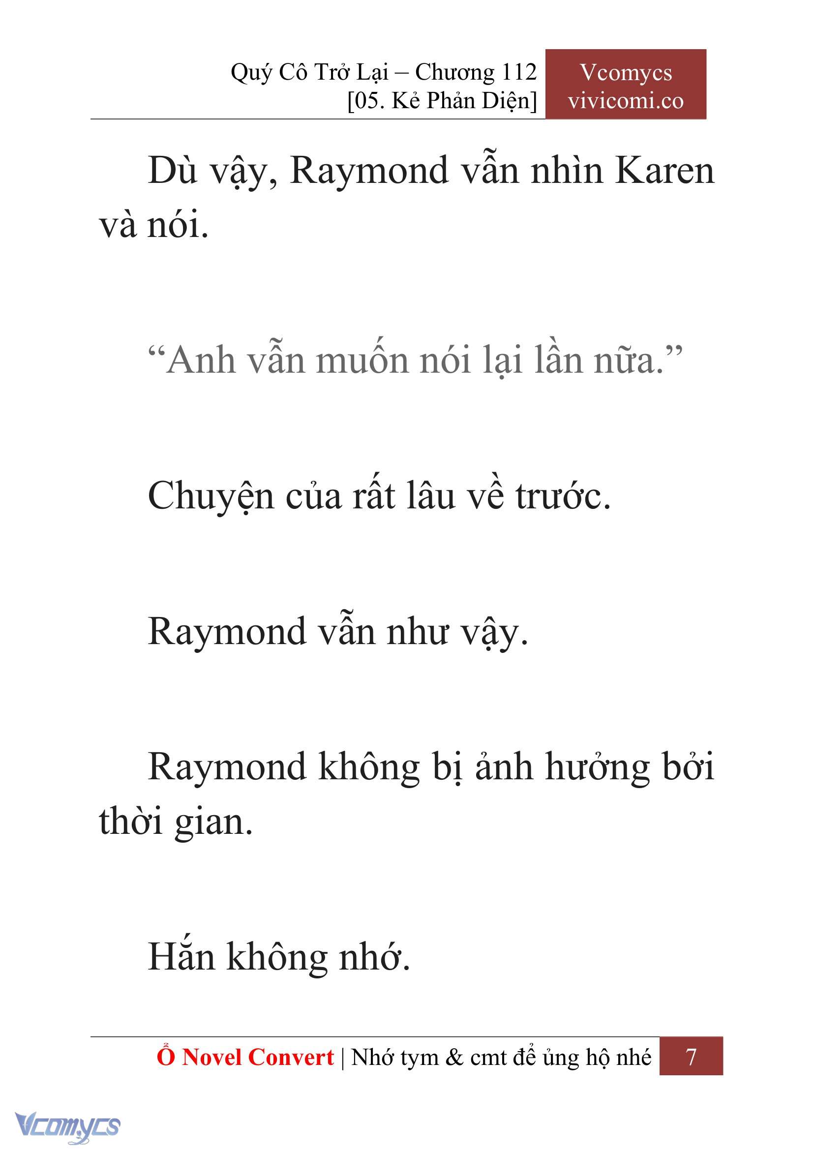 [Novel] Quý Cô Trở Lại Chap 112 - Trang 2