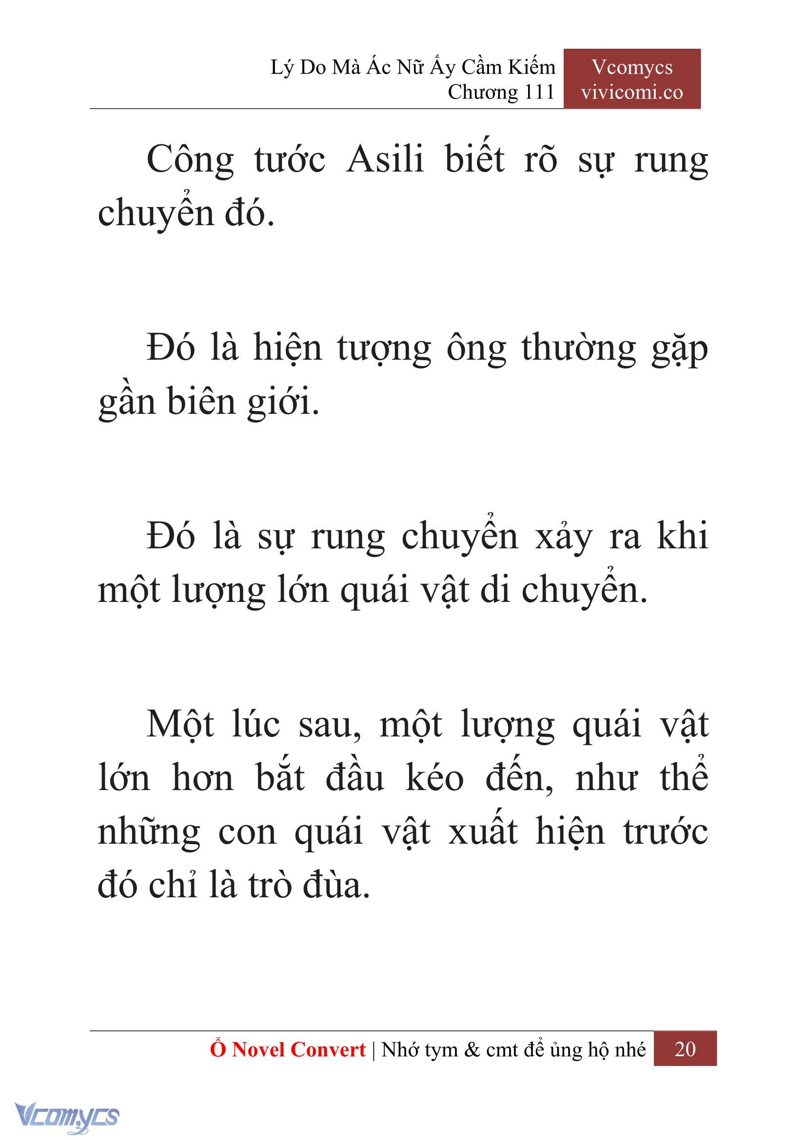 [Novel] Lý Do Mà Ác Nữ Ấy Cầm Kiếm Chap 111 - Next Chap 112