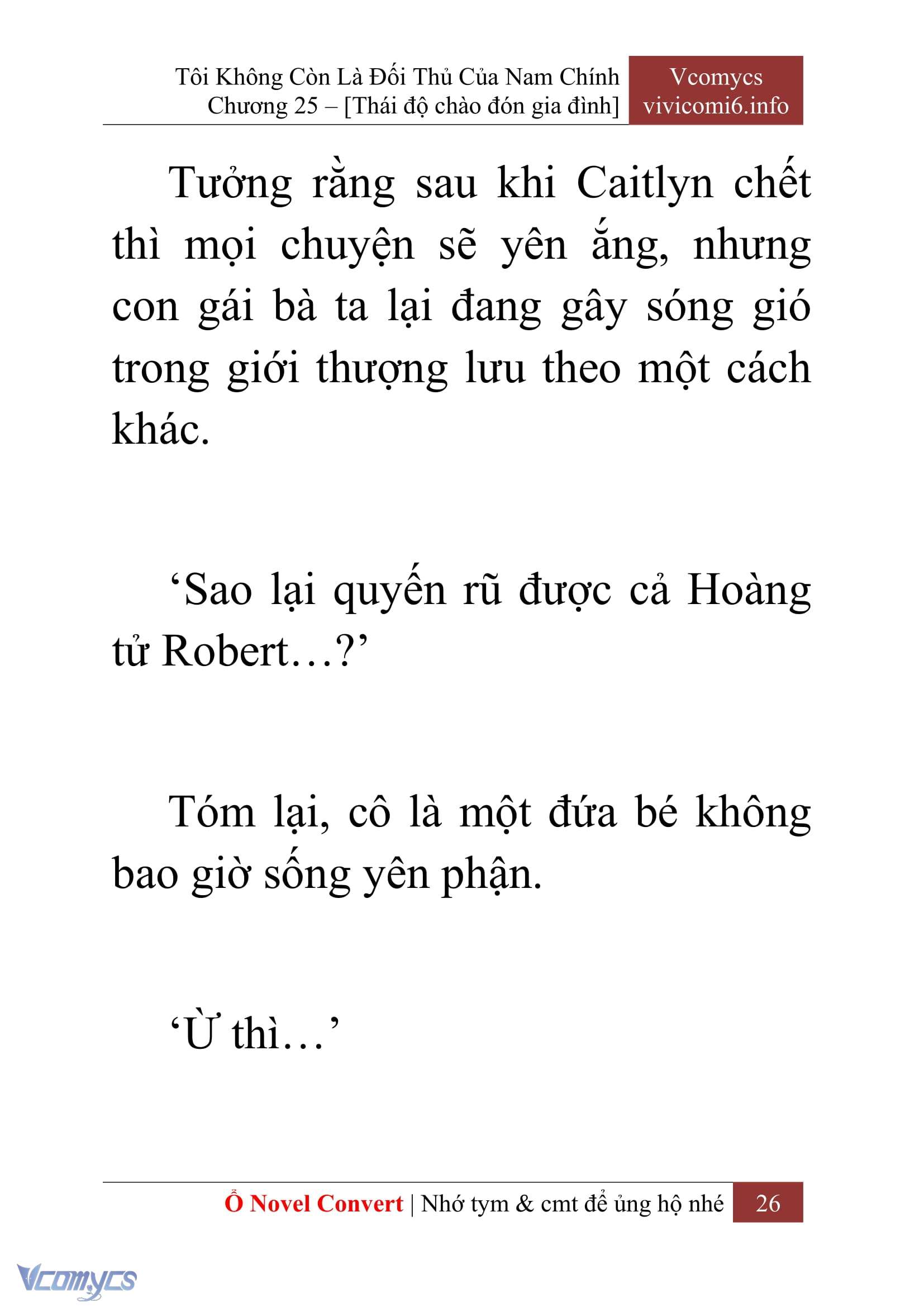 [Novel] Tôi Không Còn Là Đối Thủ Của Nam Chính Chap 25 - Trang 2