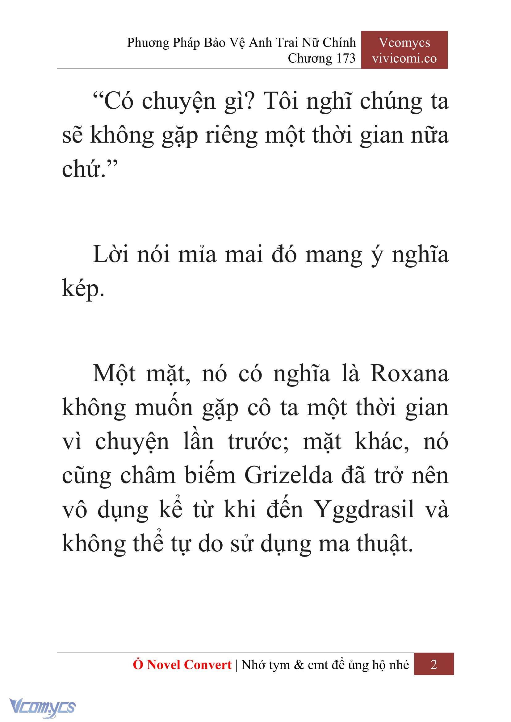[Novel] Phương Pháp Bảo Vệ Anh Trai Nữ Chính Chap 173 - Trang 2