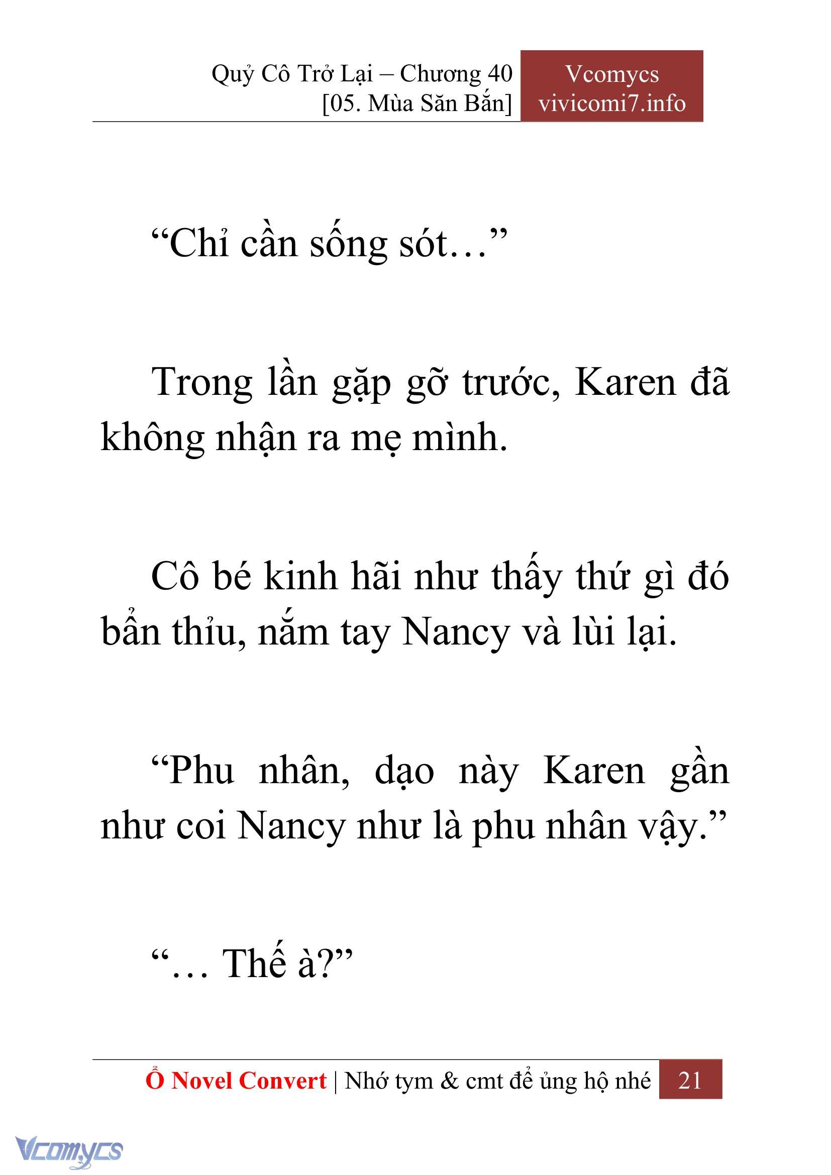 [Novel] Quý Cô Trở Lại Chap 40 - Trang 2