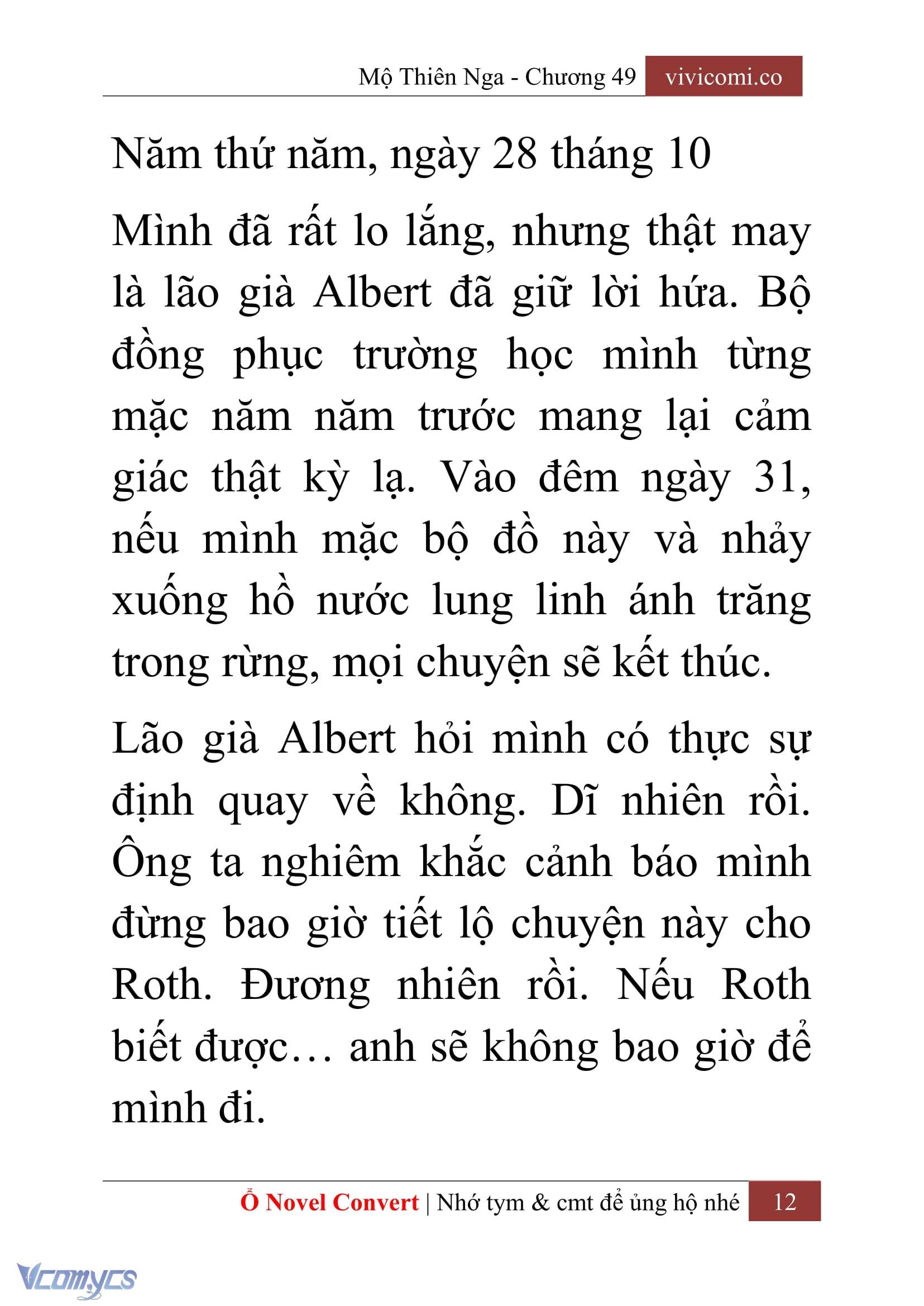 [Novel] Mộ Thiên Nga Chap 49 - Trang 2