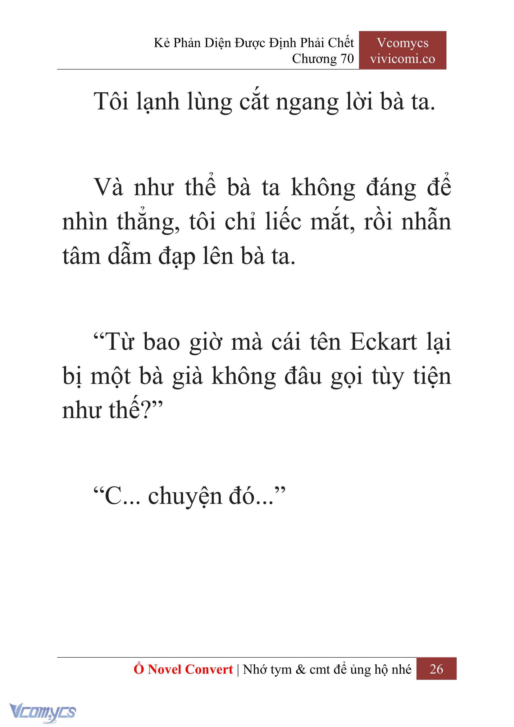 [Novel] Kẻ Phản Diện Được Định Phải Chết Chap 70 - Next Chap 71