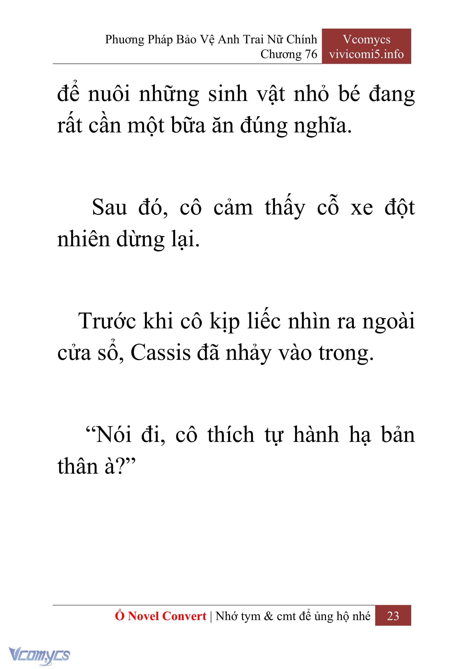 [Novel] Phương Pháp Bảo Vệ Anh Trai Nữ Chính Chap 76 - Trang 2