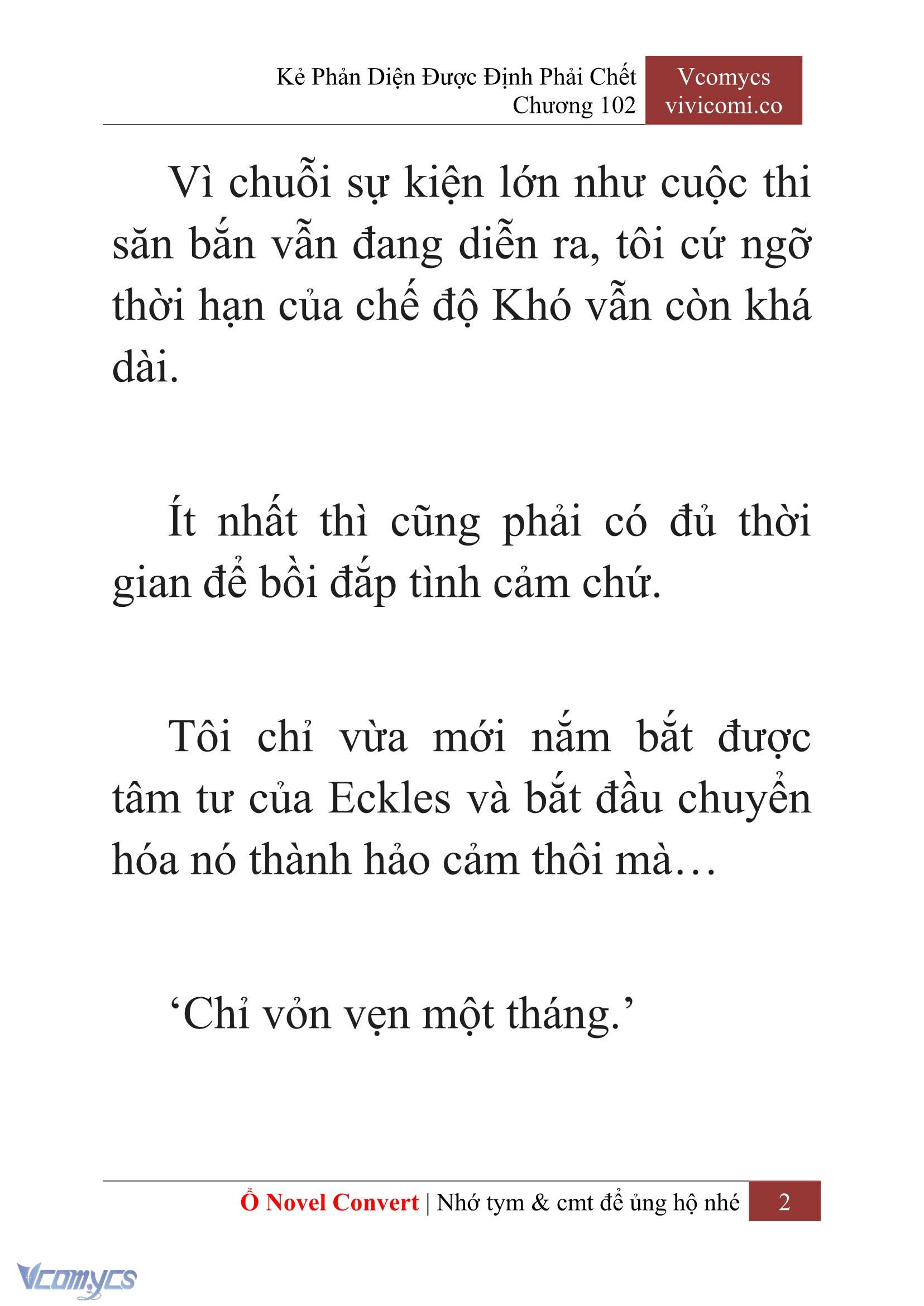 [Novel] Kẻ Phản Diện Được Định Phải Chết Chap 102 - Trang 2