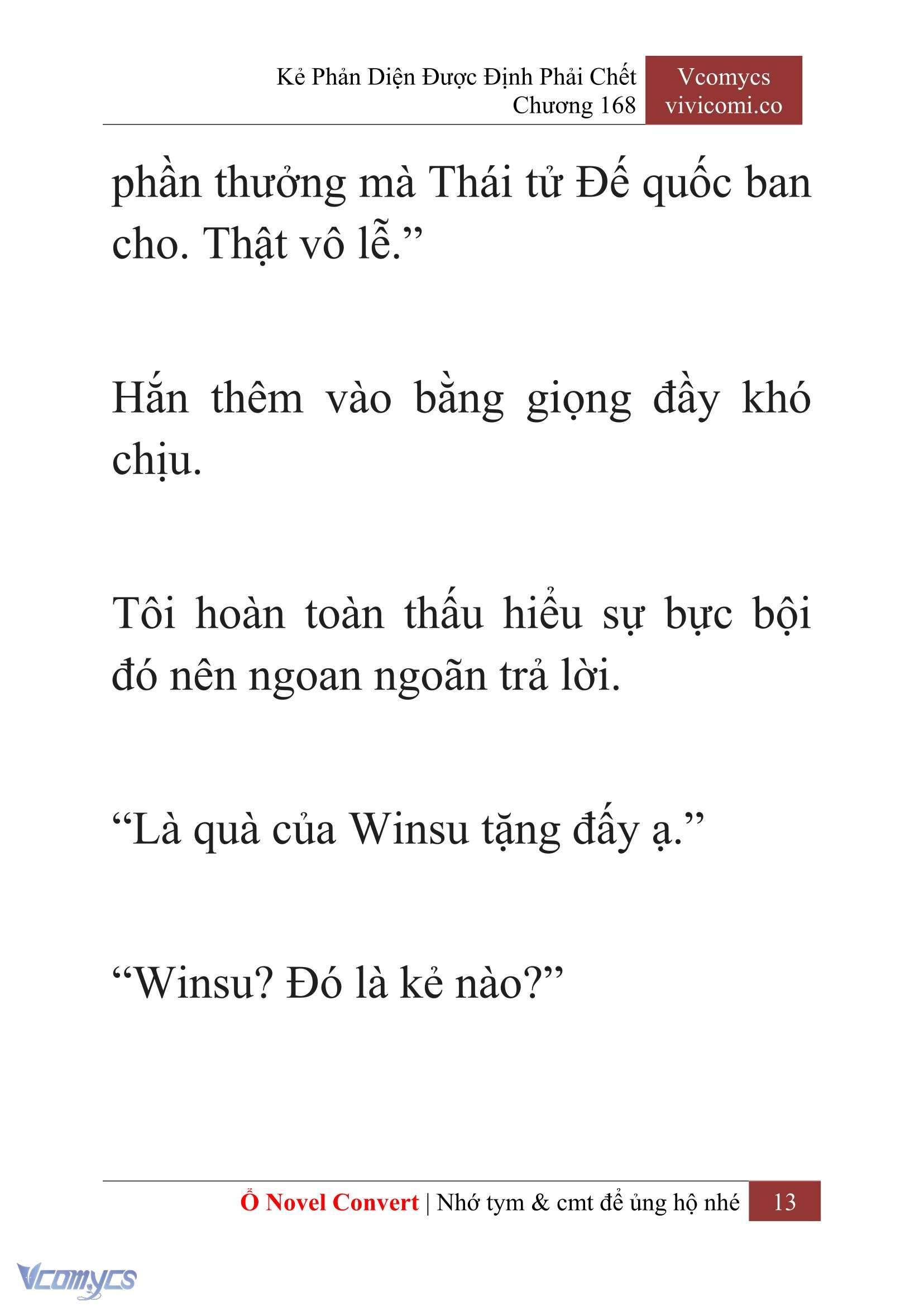 [Novel] Kẻ Phản Diện Được Định Phải Chết Chap 168 - Trang 2