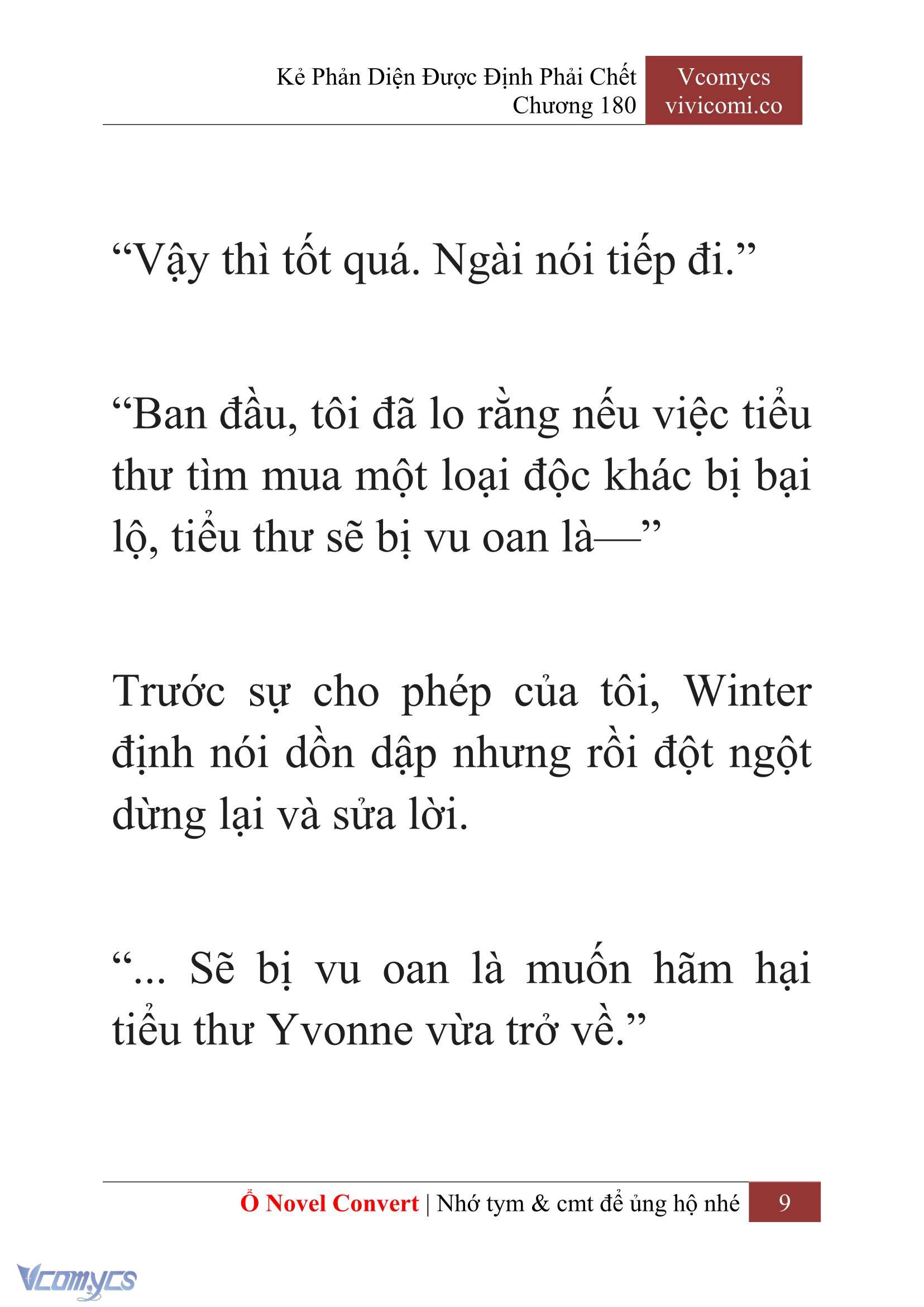 [Novel] Kẻ Phản Diện Được Định Phải Chết Chap 180 - Trang 2