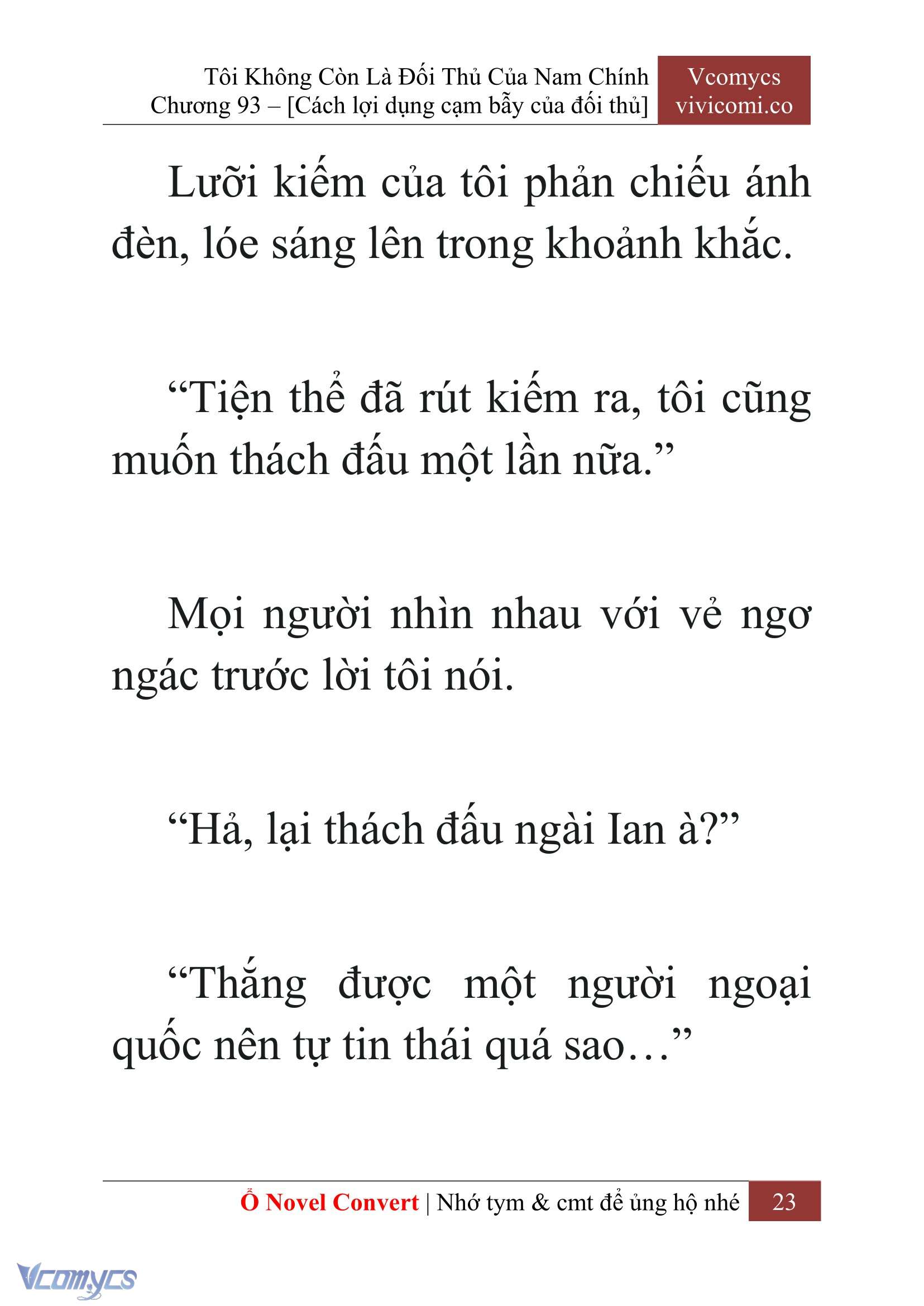 [Novel] Tôi Không Còn Là Đối Thủ Của Nam Chính Chap 93 - Trang 2