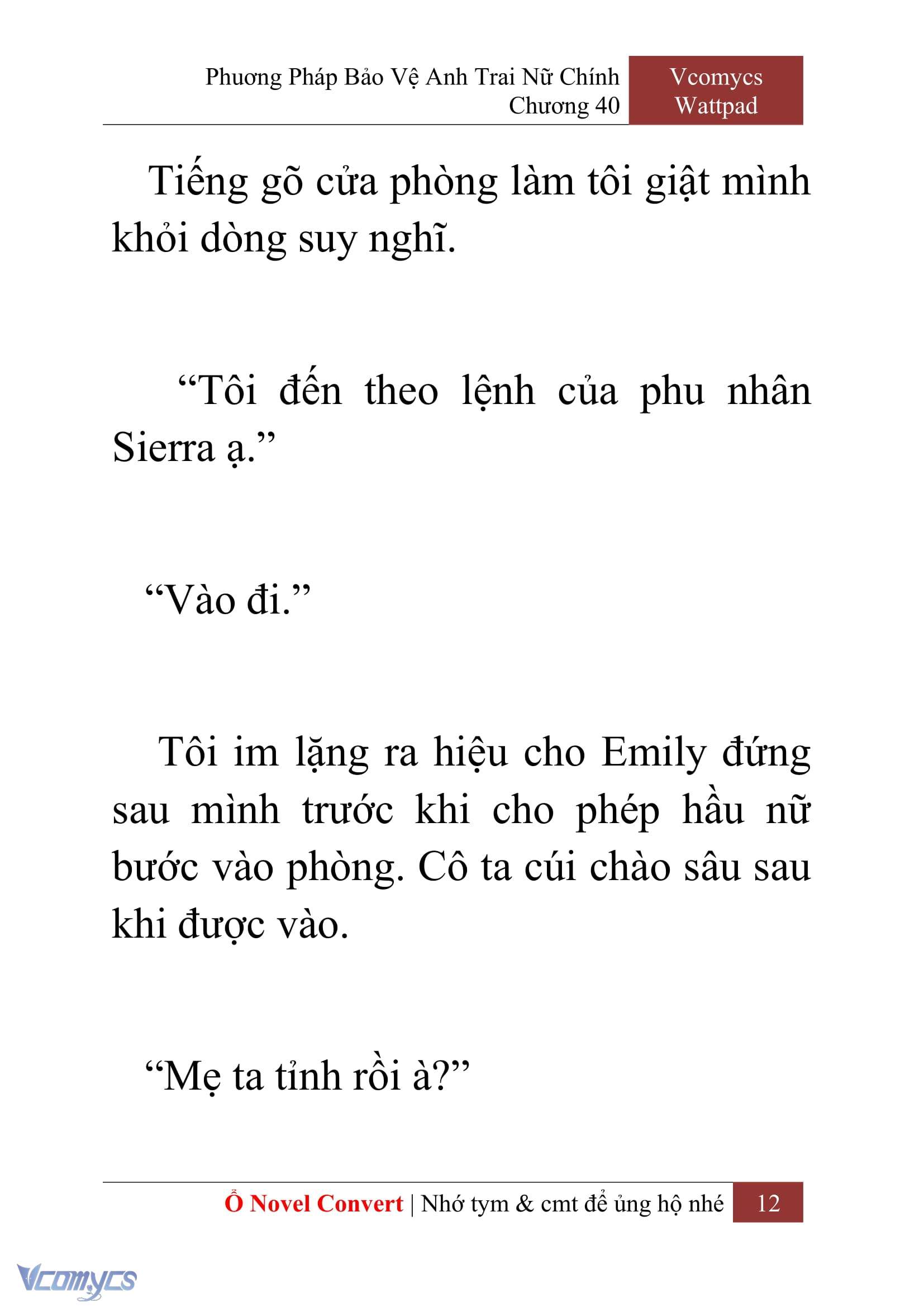 [Novel] Phương Pháp Bảo Vệ Anh Trai Nữ Chính Chap 40 - Trang 2