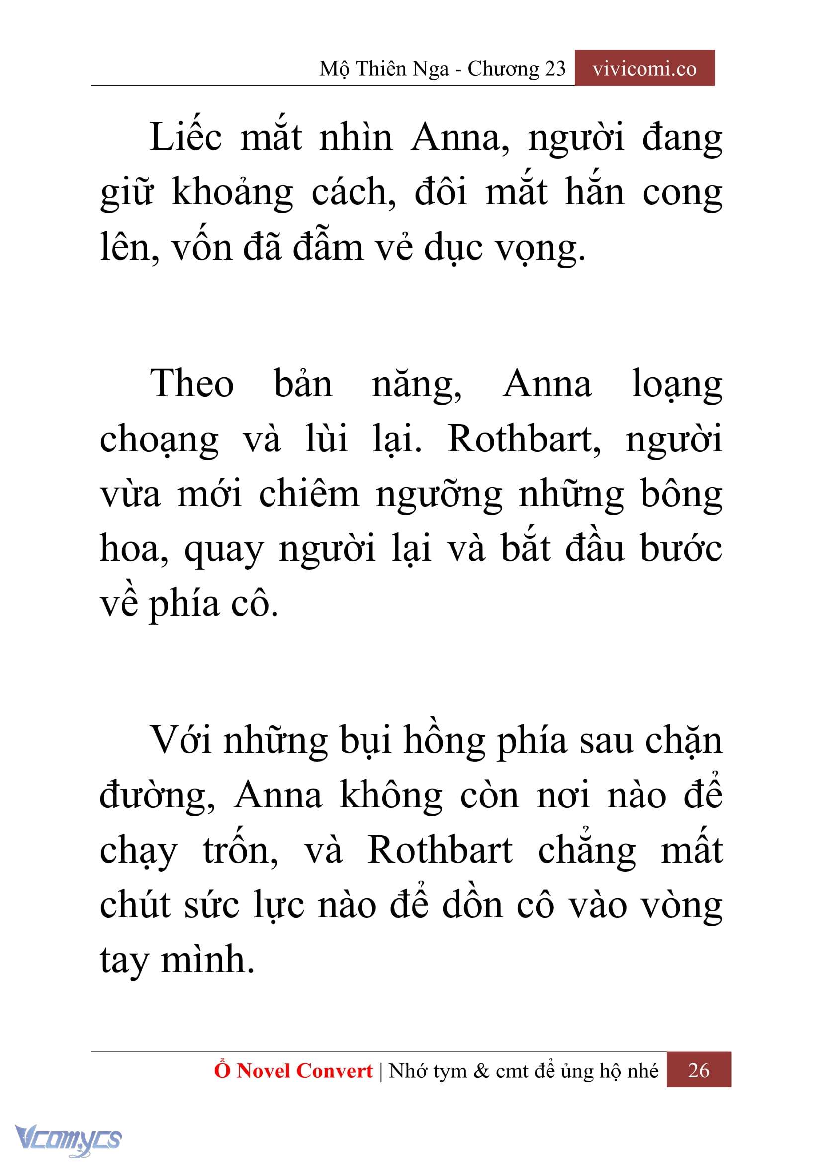 [Novel] Mộ Thiên Nga Chap 23 - Next Chap 24