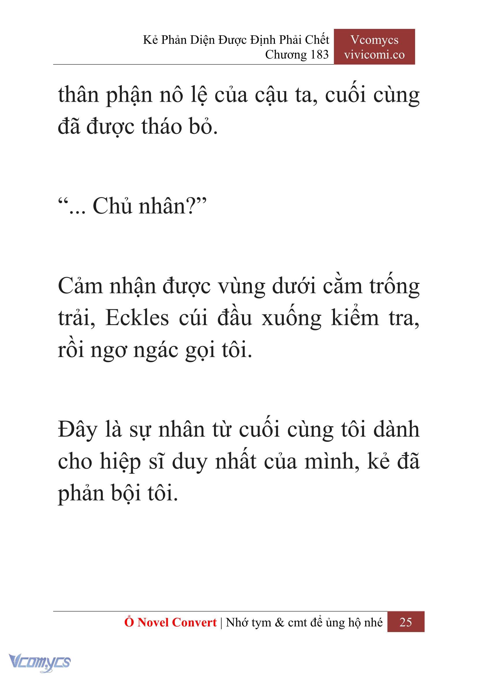 [Novel] Kẻ Phản Diện Được Định Phải Chết Chap 183 - Trang 2