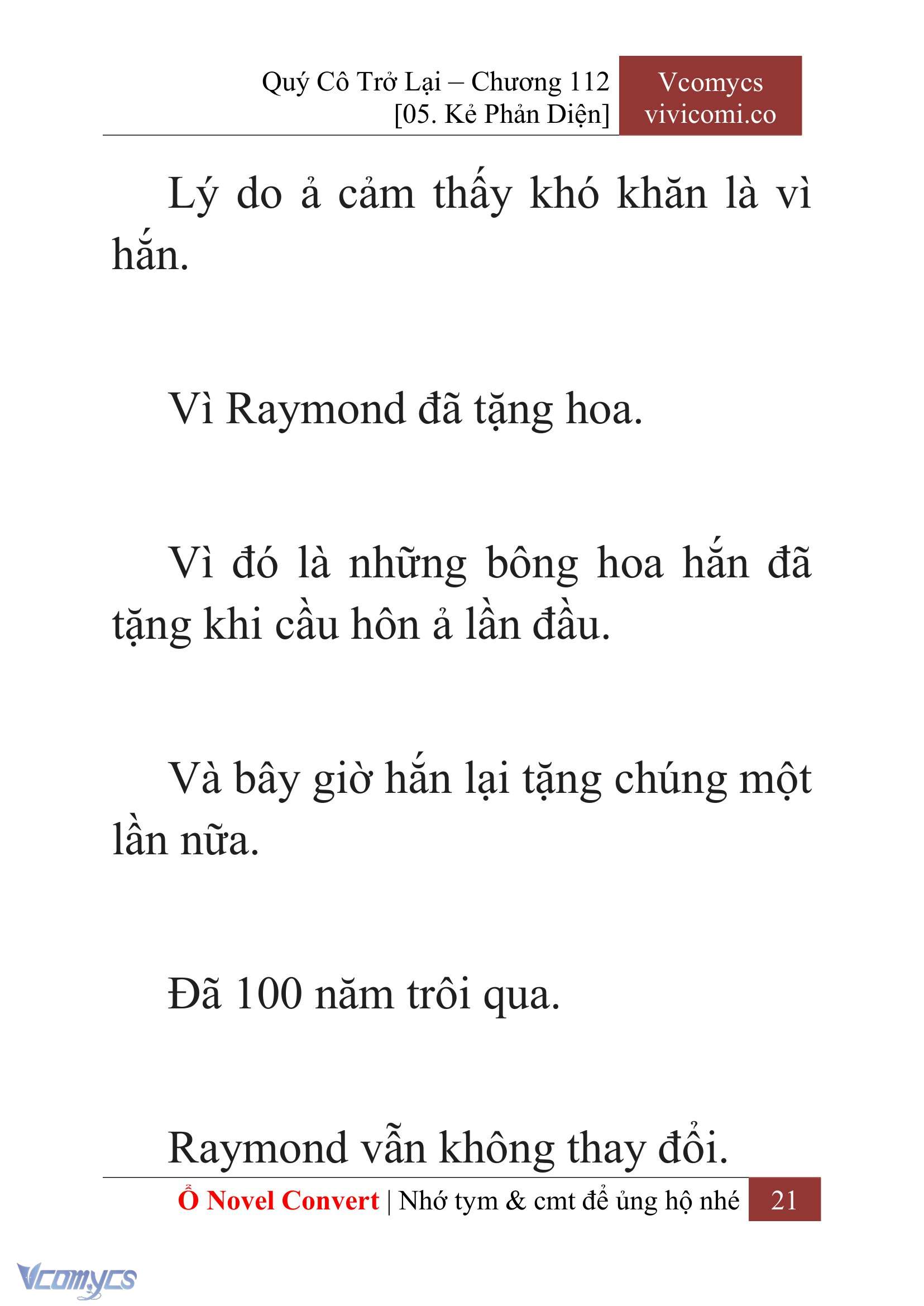 [Novel] Quý Cô Trở Lại Chap 112 - Trang 2