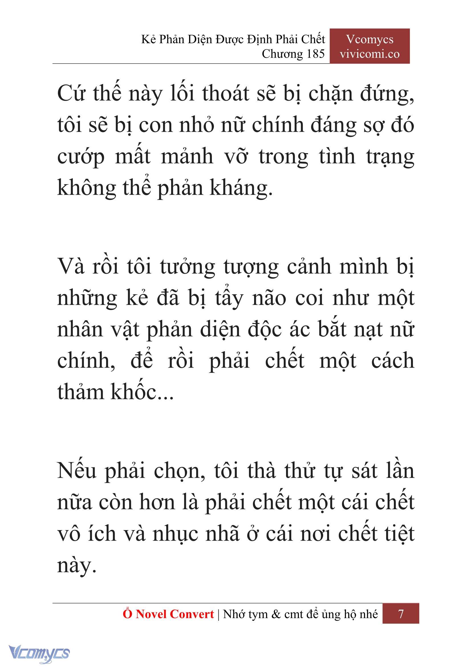 [Novel] Kẻ Phản Diện Được Định Phải Chết Chap 185 - Trang 2