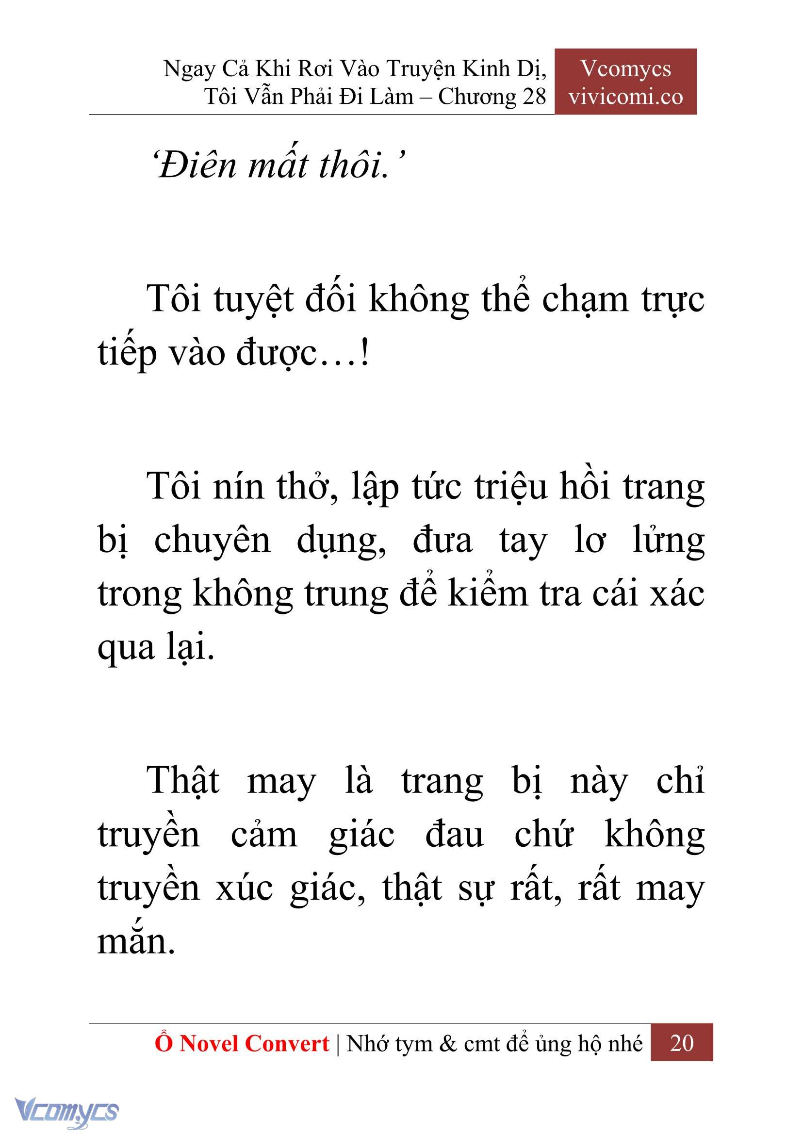 [Novel] Ngay Cả Khi Rơi Vào Truyện Kinh Dị, Tôi Vẫn Phải Đi Làm Chap 28 - Trang 2