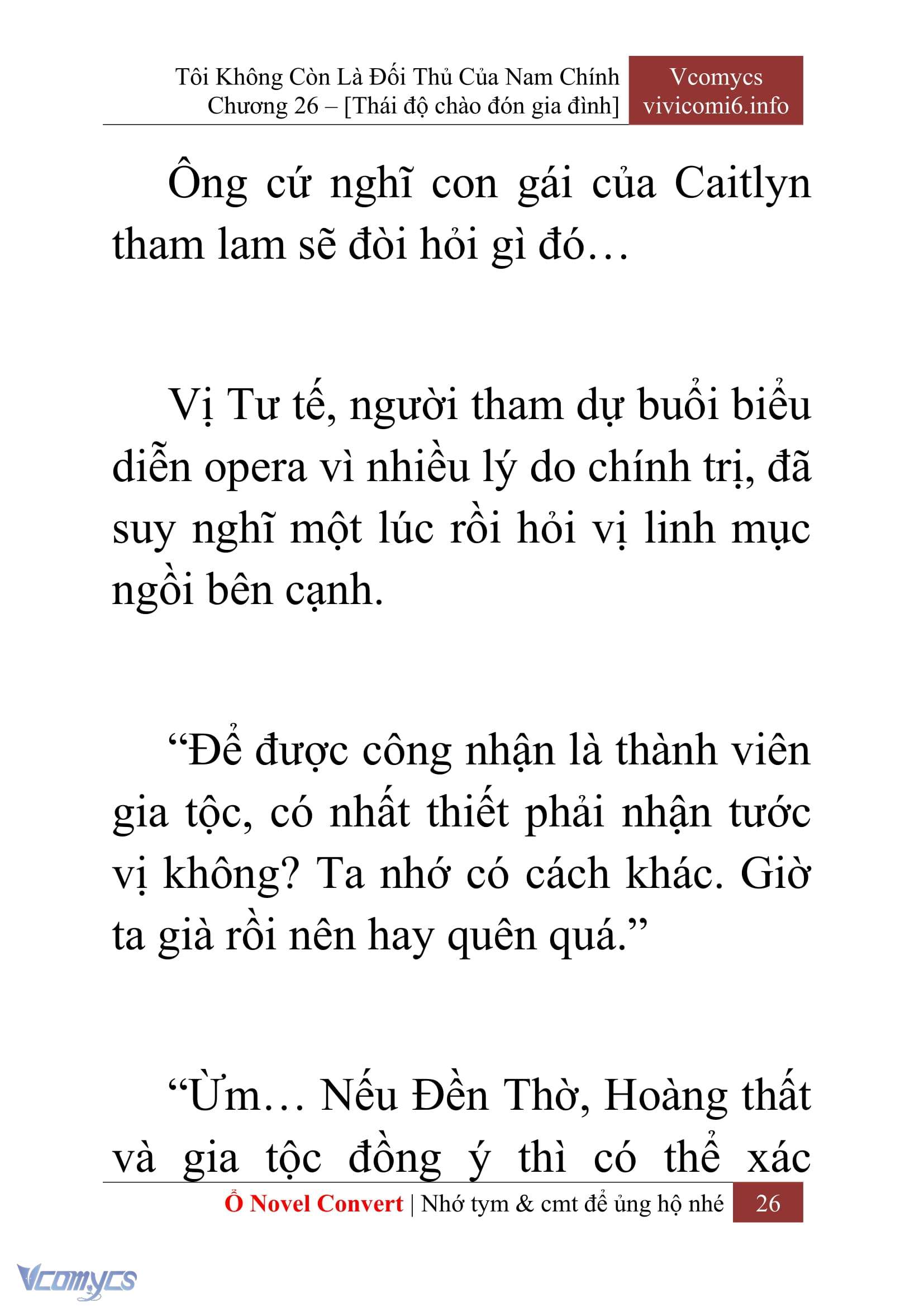 [Novel] Tôi Không Còn Là Đối Thủ Của Nam Chính Chap 26 - Trang 2