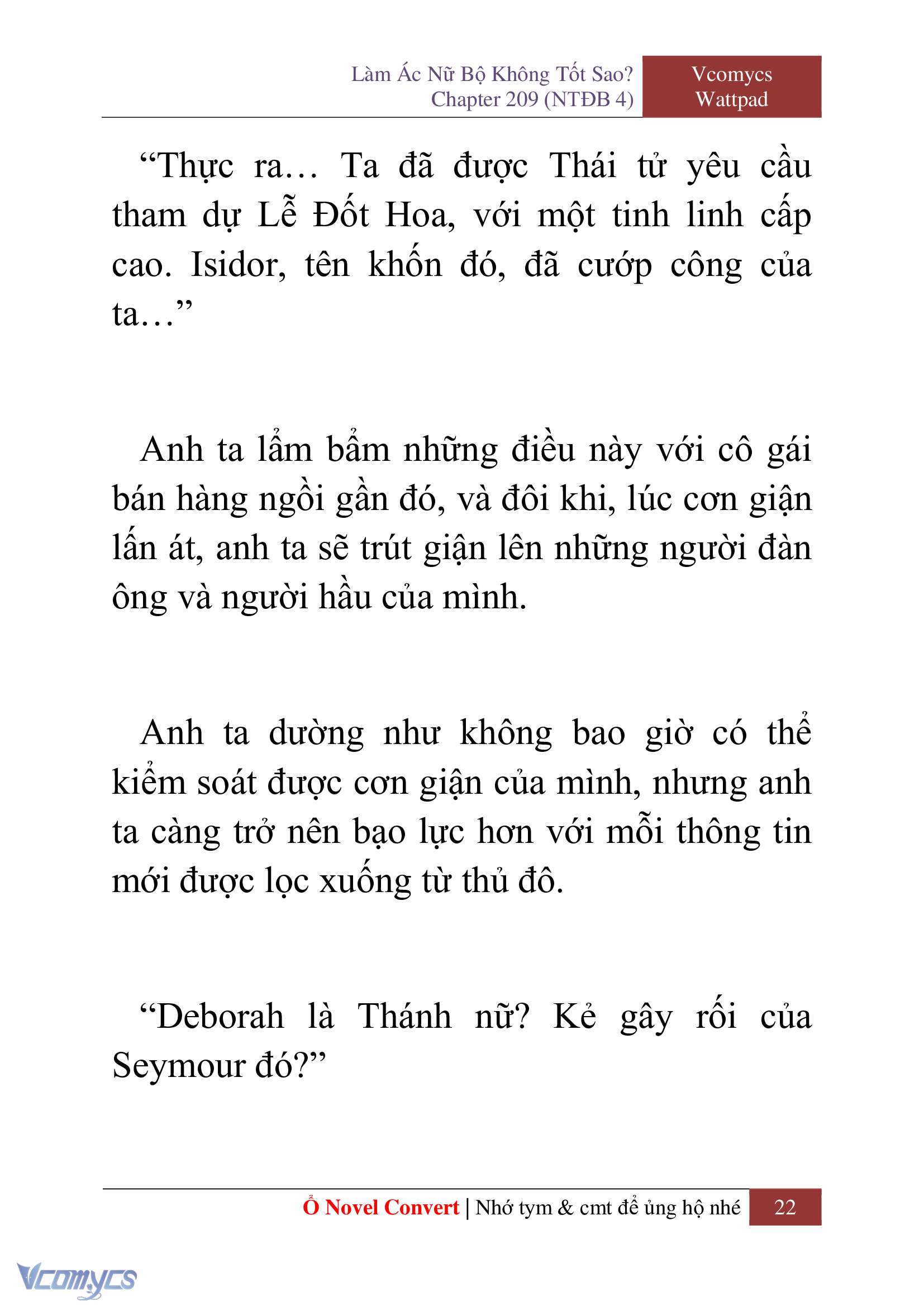 [Novel] Làm Ác Nữ Bộ Không Tốt Sao? Chap 209 - Trang 2