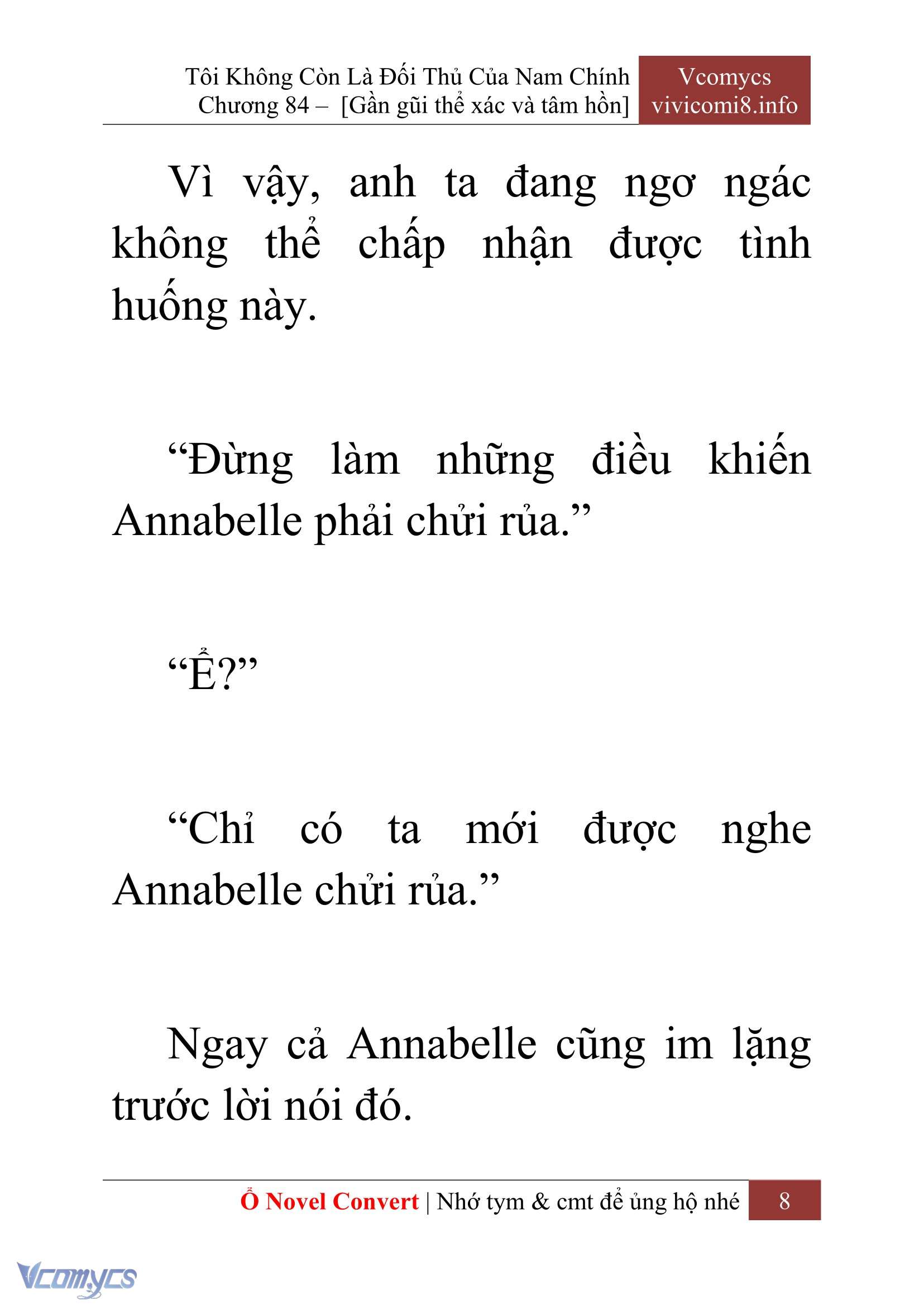 [Novel] Tôi Không Còn Là Đối Thủ Của Nam Chính Chap 84 - Trang 2