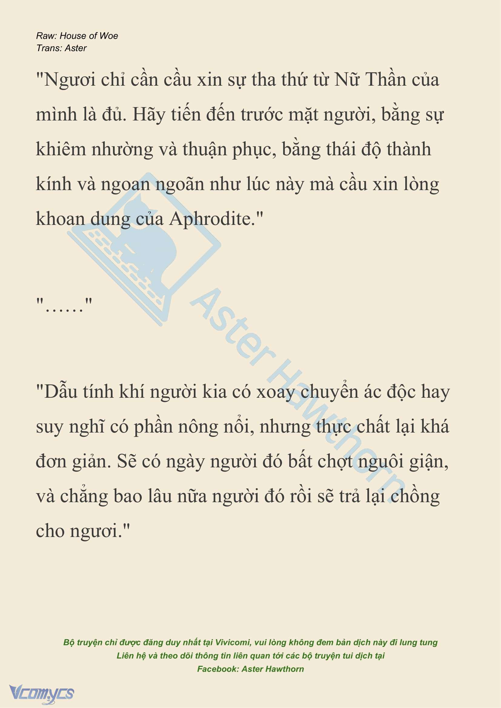 [NOVEL] Dành Cho Các Nữ Thần: Dành cho Psyche Chap 39 - Trang 2