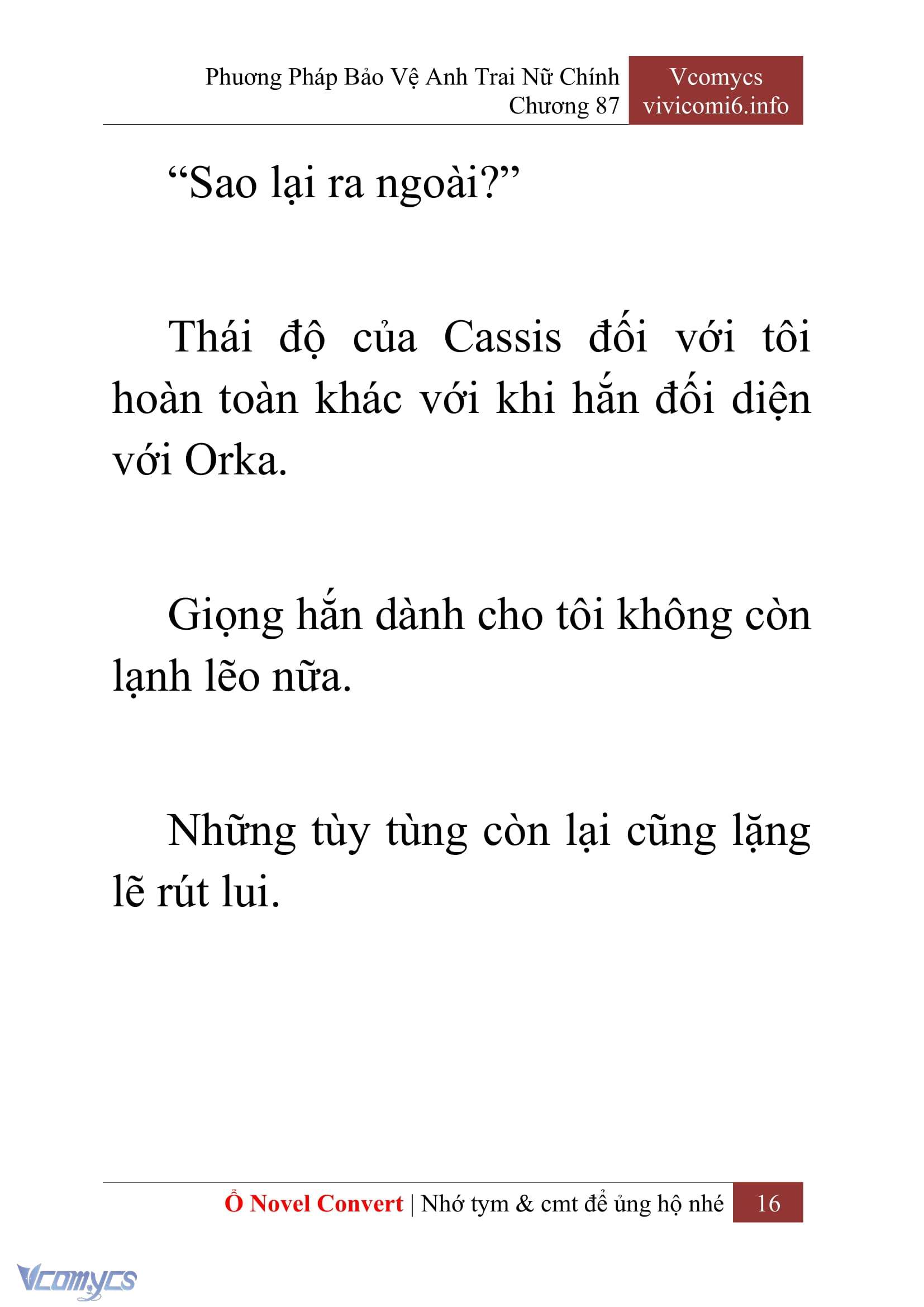 [Novel] Phương Pháp Bảo Vệ Anh Trai Nữ Chính Chap 87 - Trang 2