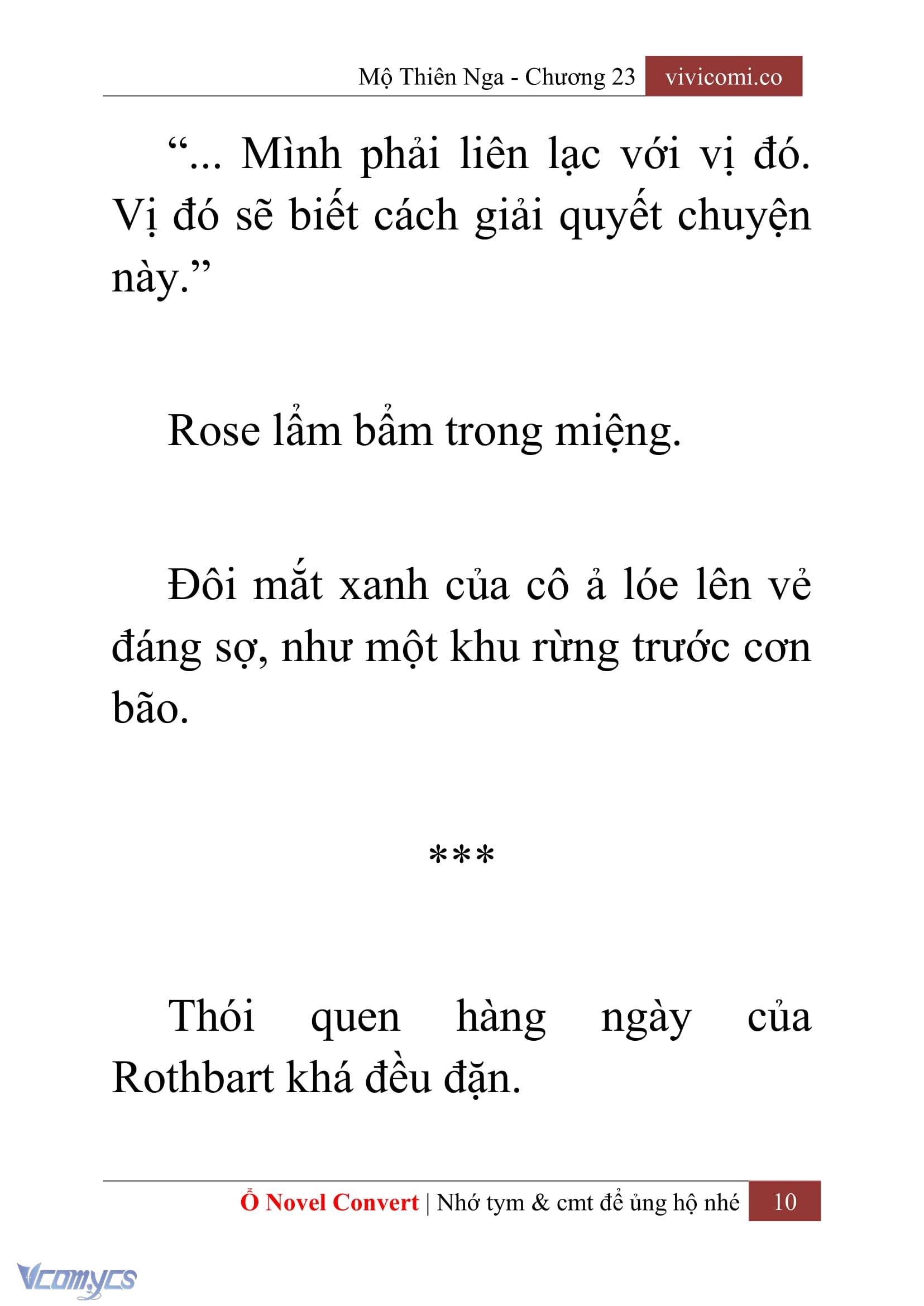 [Novel] Mộ Thiên Nga Chap 23 - Next Chap 24