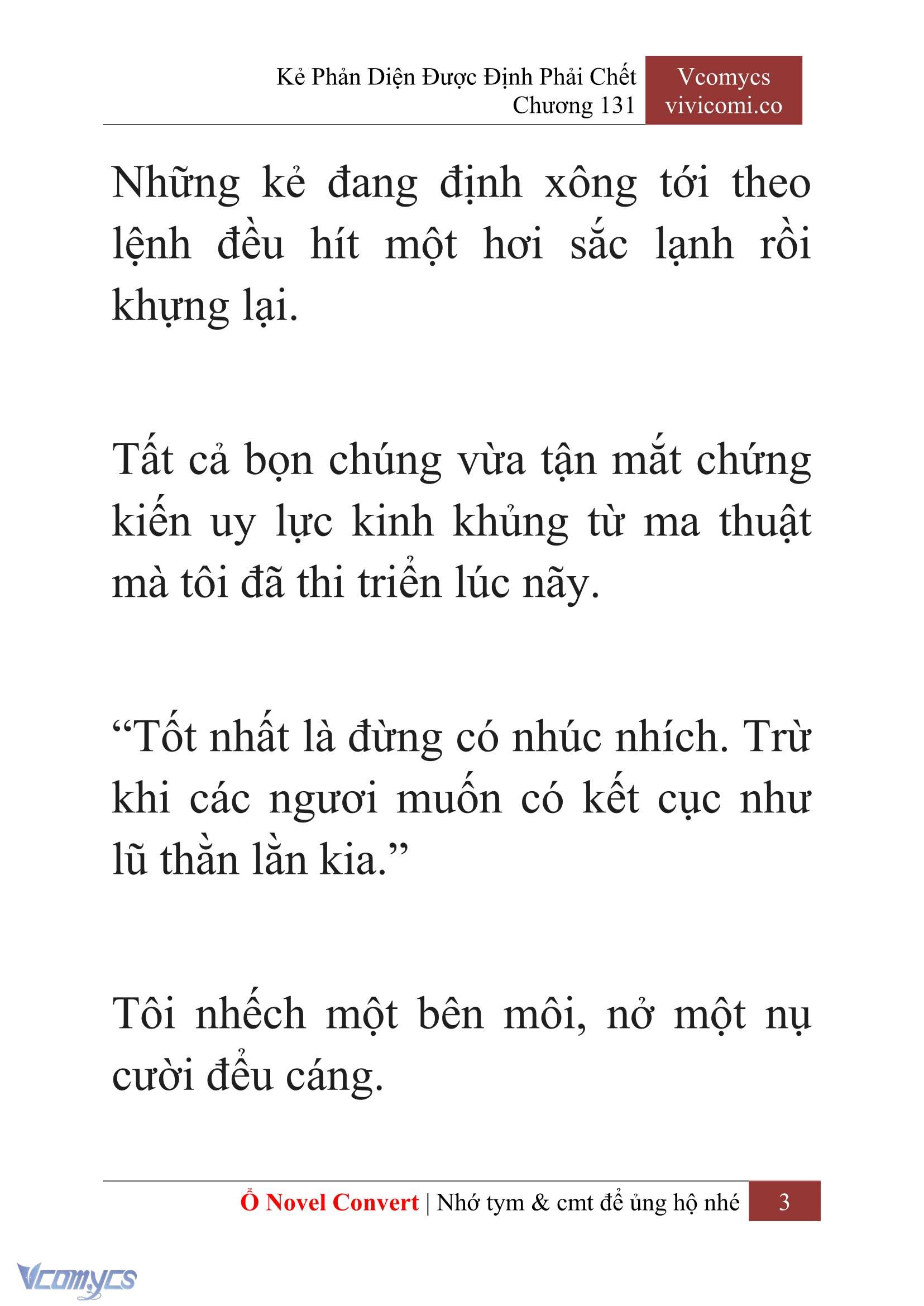 [Novel] Kẻ Phản Diện Được Định Phải Chết Chap 131 - Trang 2