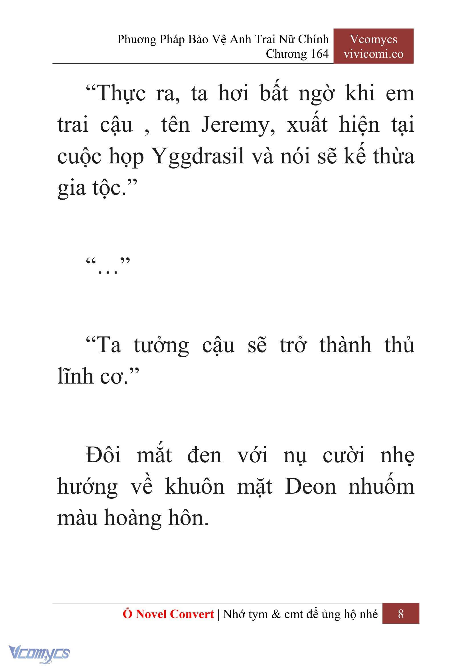 [Novel] Phương Pháp Bảo Vệ Anh Trai Nữ Chính Chap 164 - Trang 2
