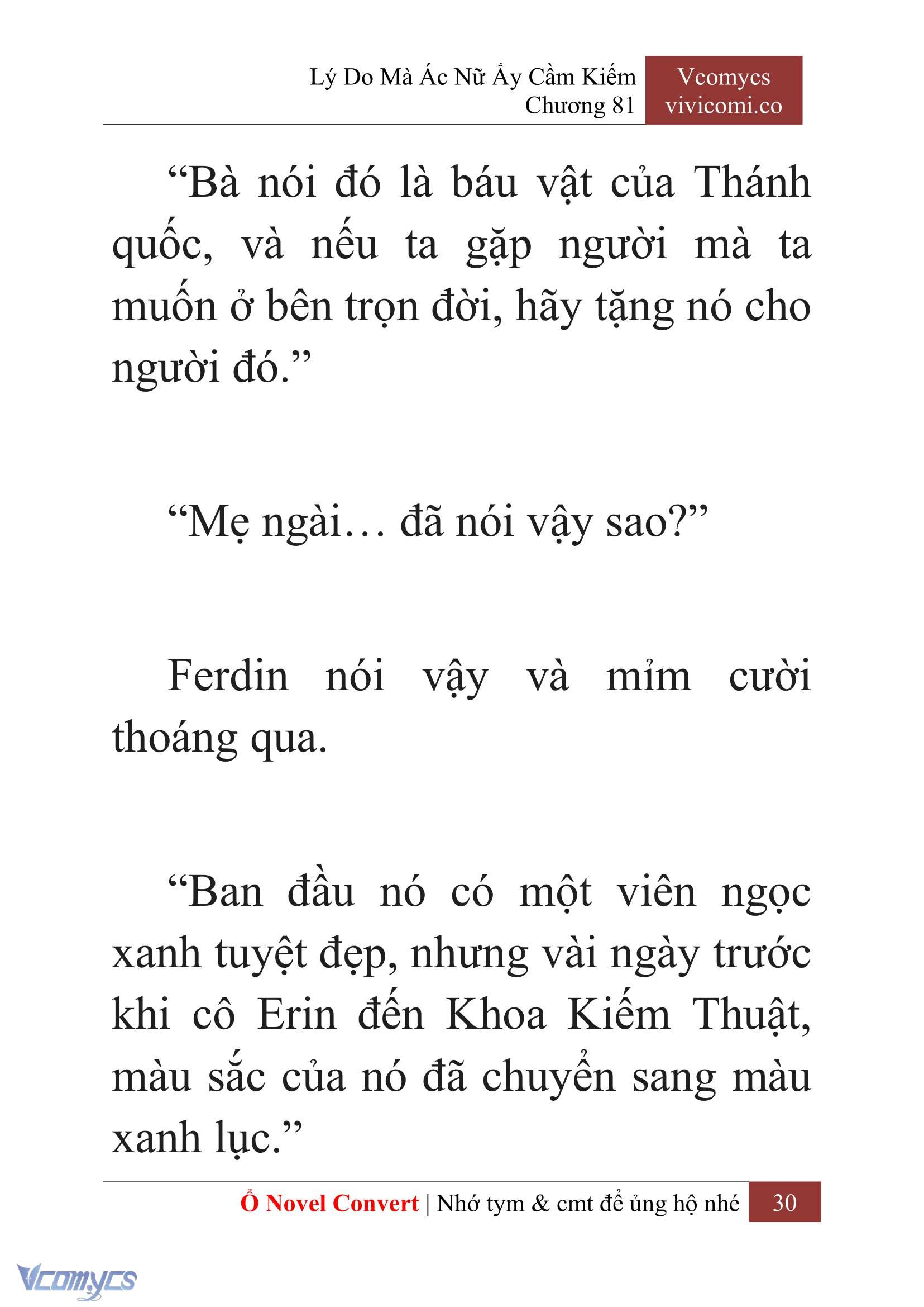 [Novel] Lý Do Mà Ác Nữ Ấy Cầm Kiếm Chap 81 - Next Chap 82