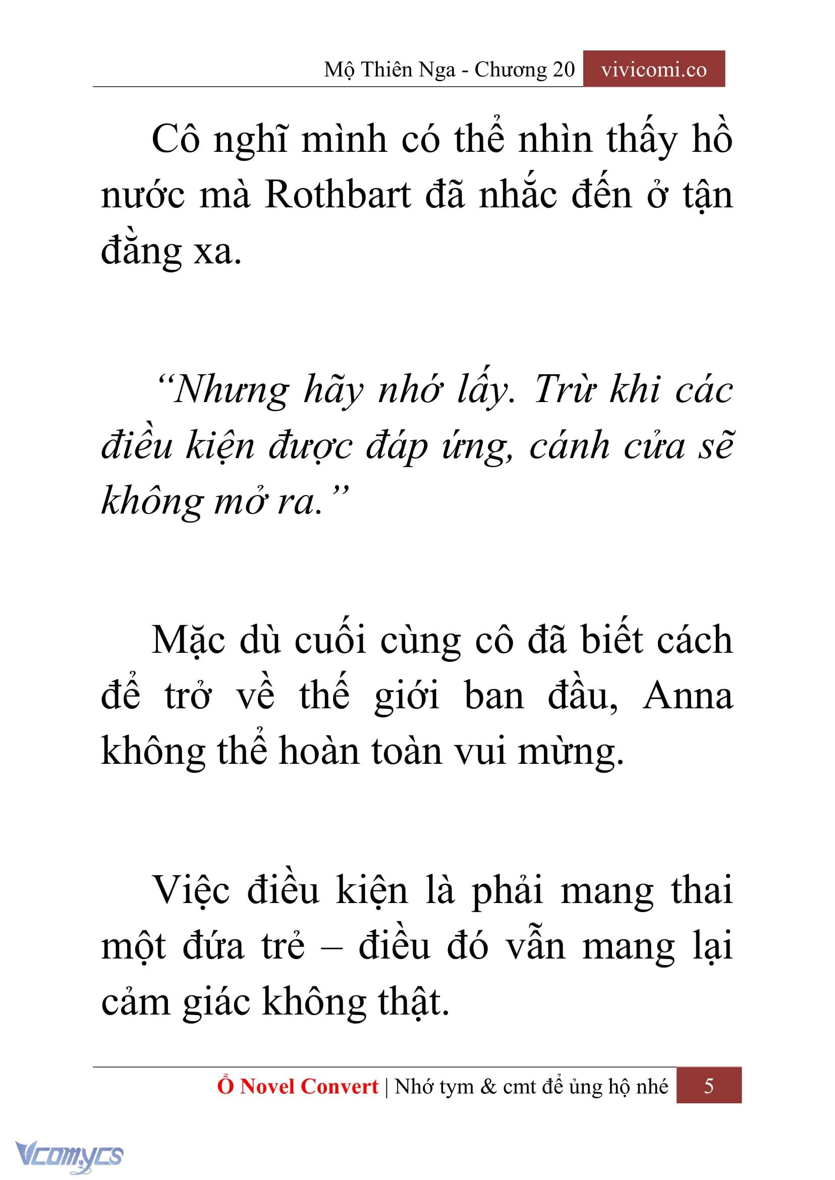 [Novel] Mộ Thiên Nga Chap 20 - Next Chap 21