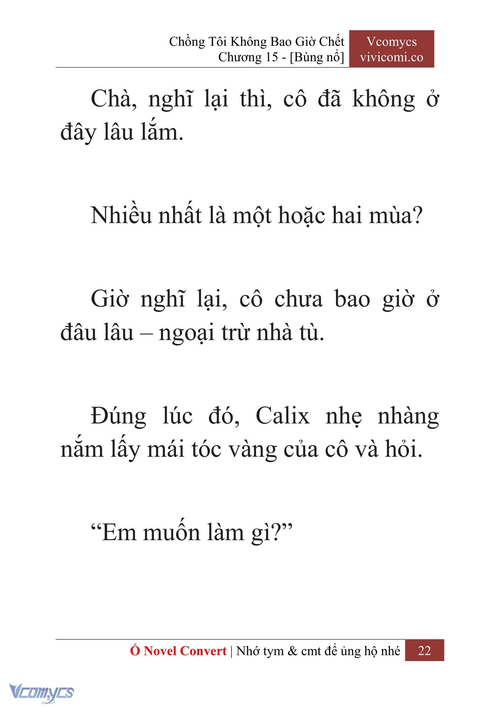 [Novel] Chồng Tôi Không Bao Giờ Chết Chap 15 - Trang 2