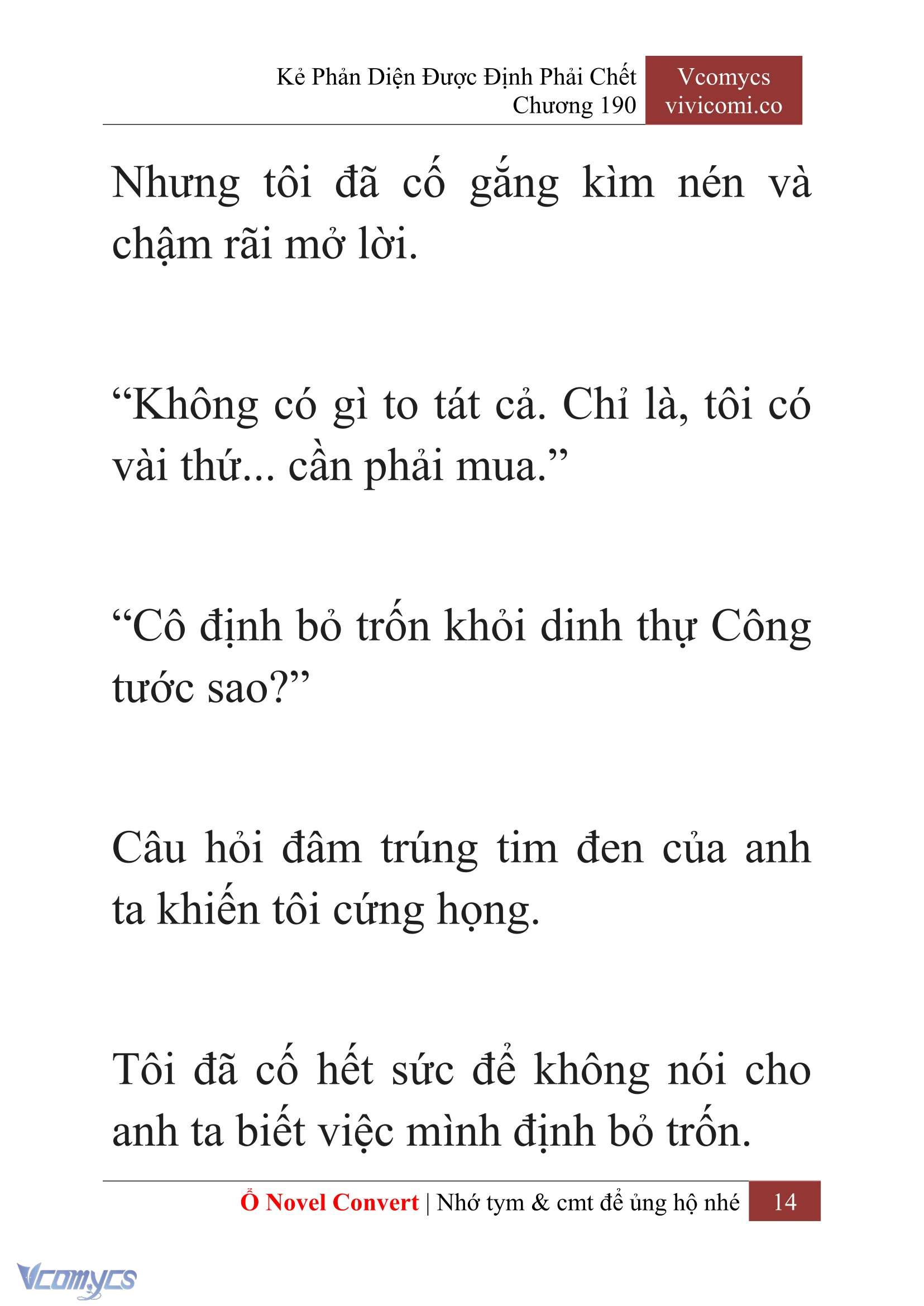 [Novel] Kẻ Phản Diện Được Định Phải Chết Chap 190 - Trang 2
