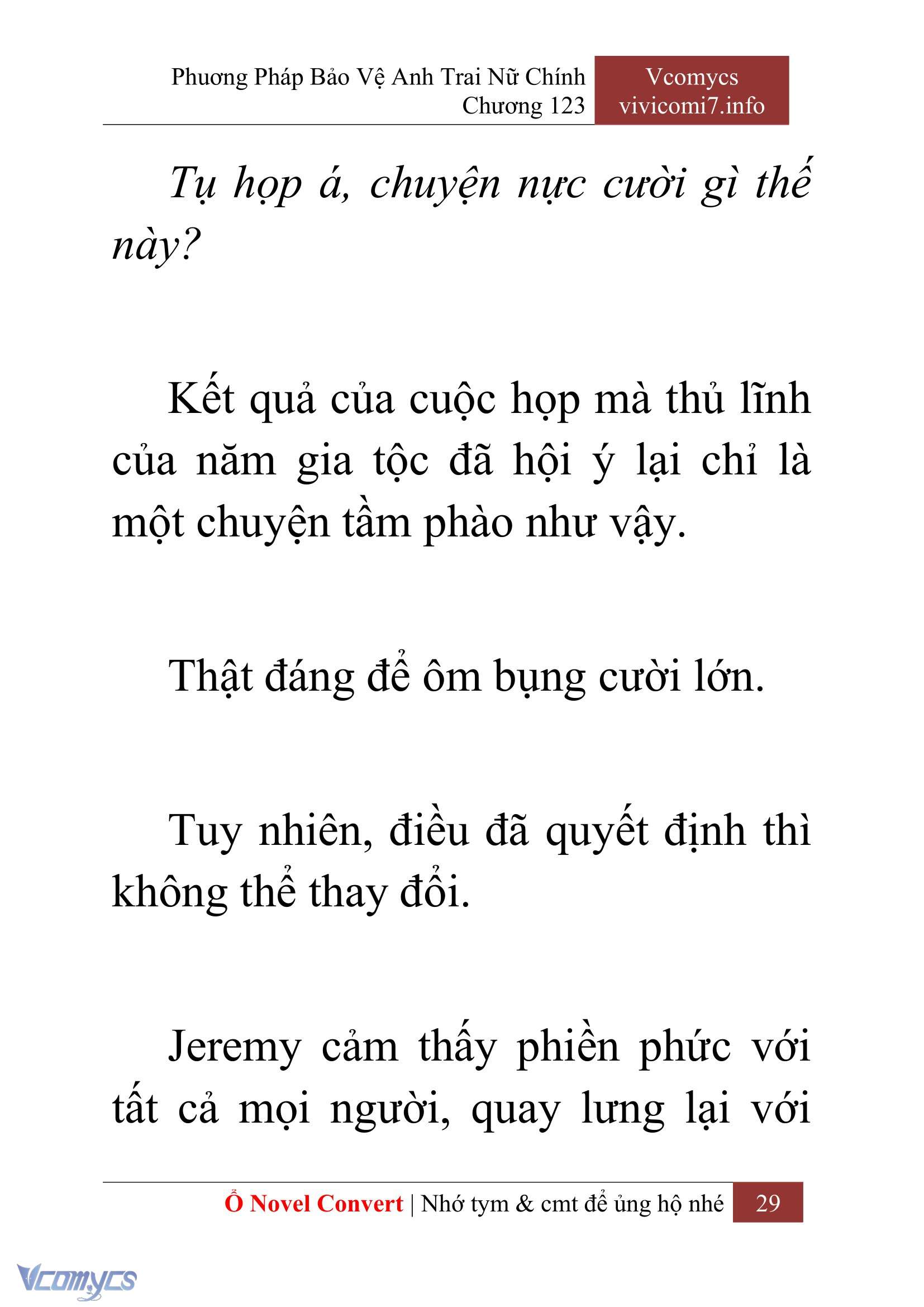 [Novel] Phương Pháp Bảo Vệ Anh Trai Nữ Chính Chap 123 - Trang 2