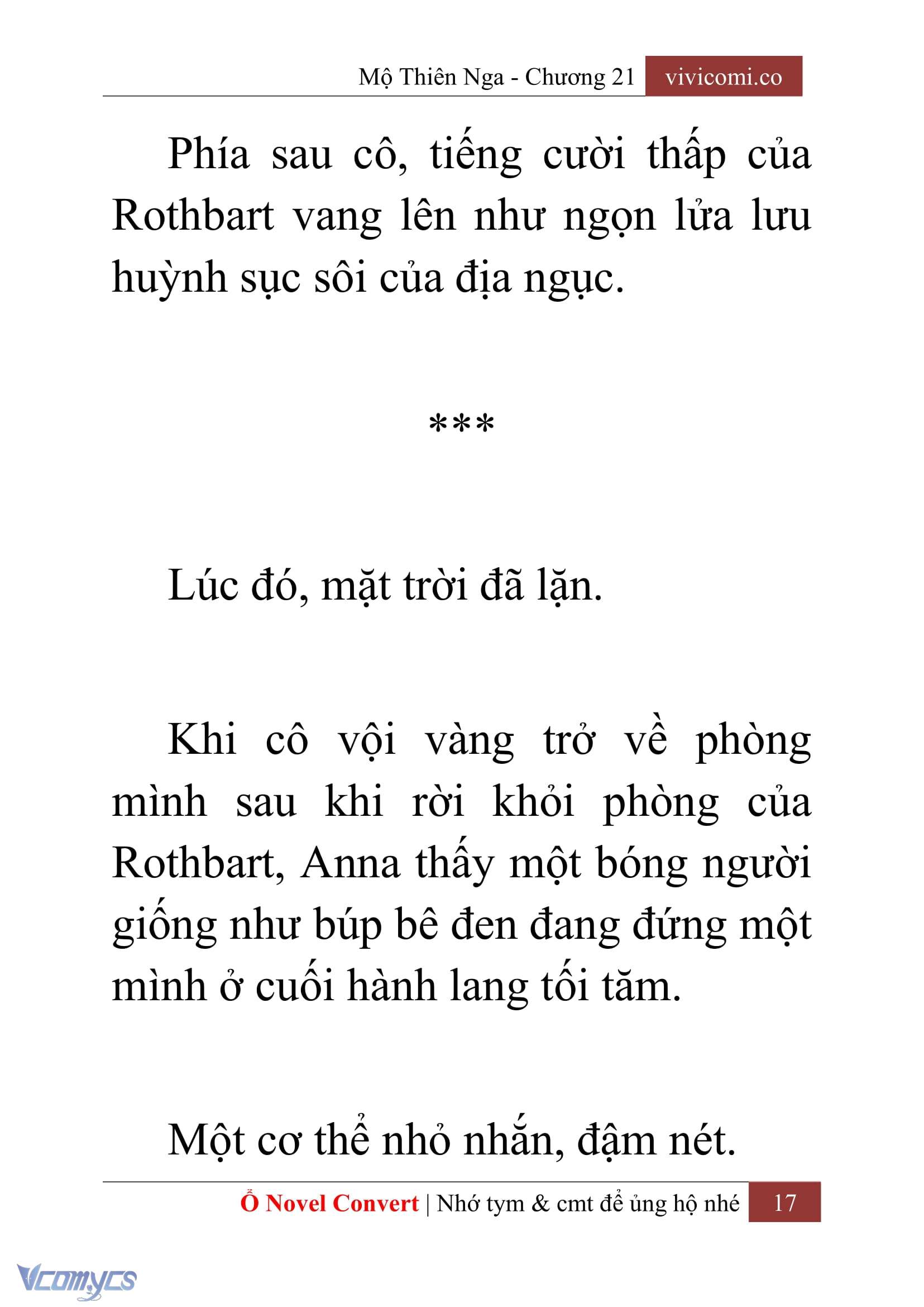 [Novel] Mộ Thiên Nga Chap 21 - Next Chap 22