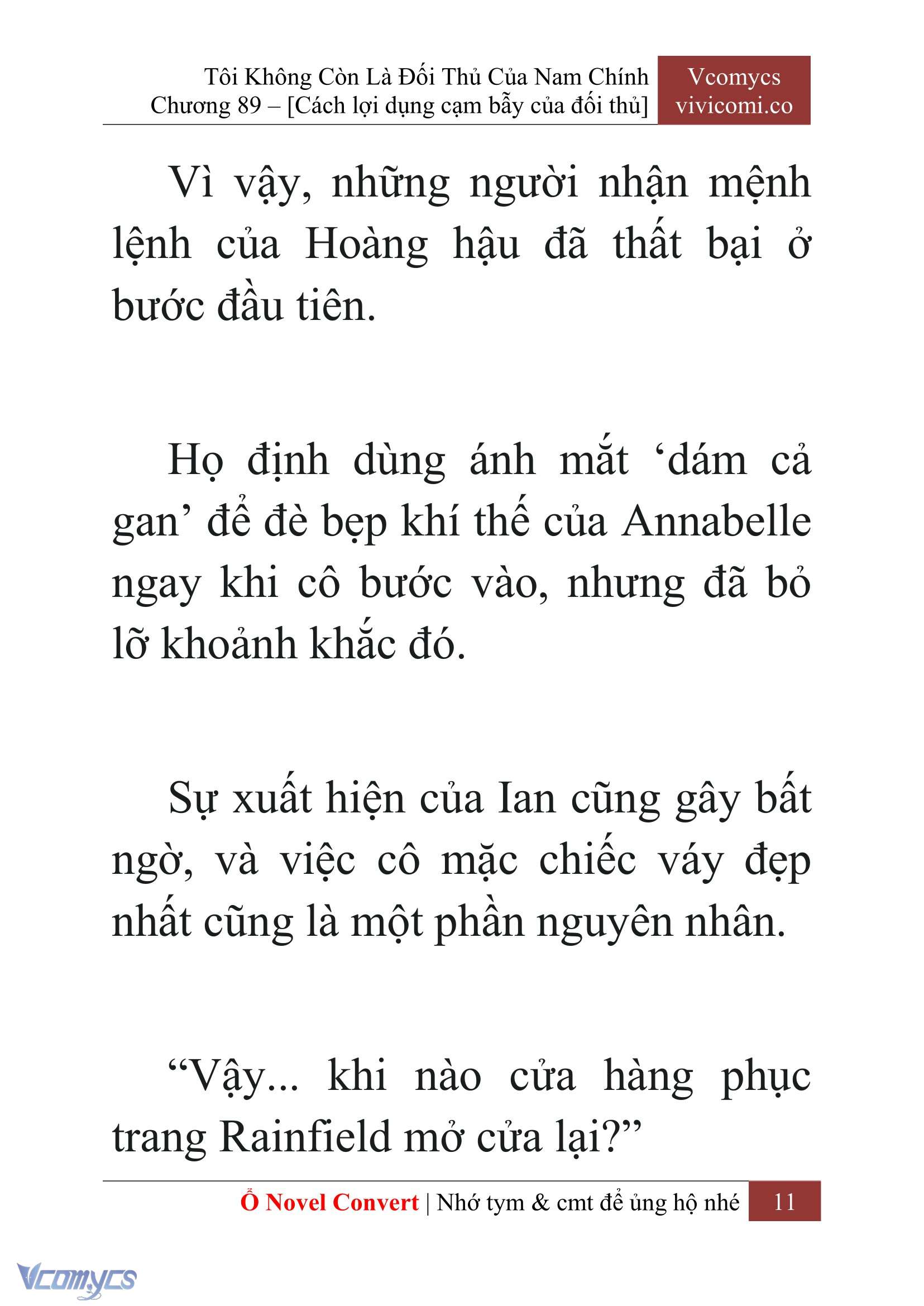 [Novel] Tôi Không Còn Là Đối Thủ Của Nam Chính Chap 89 - Trang 2