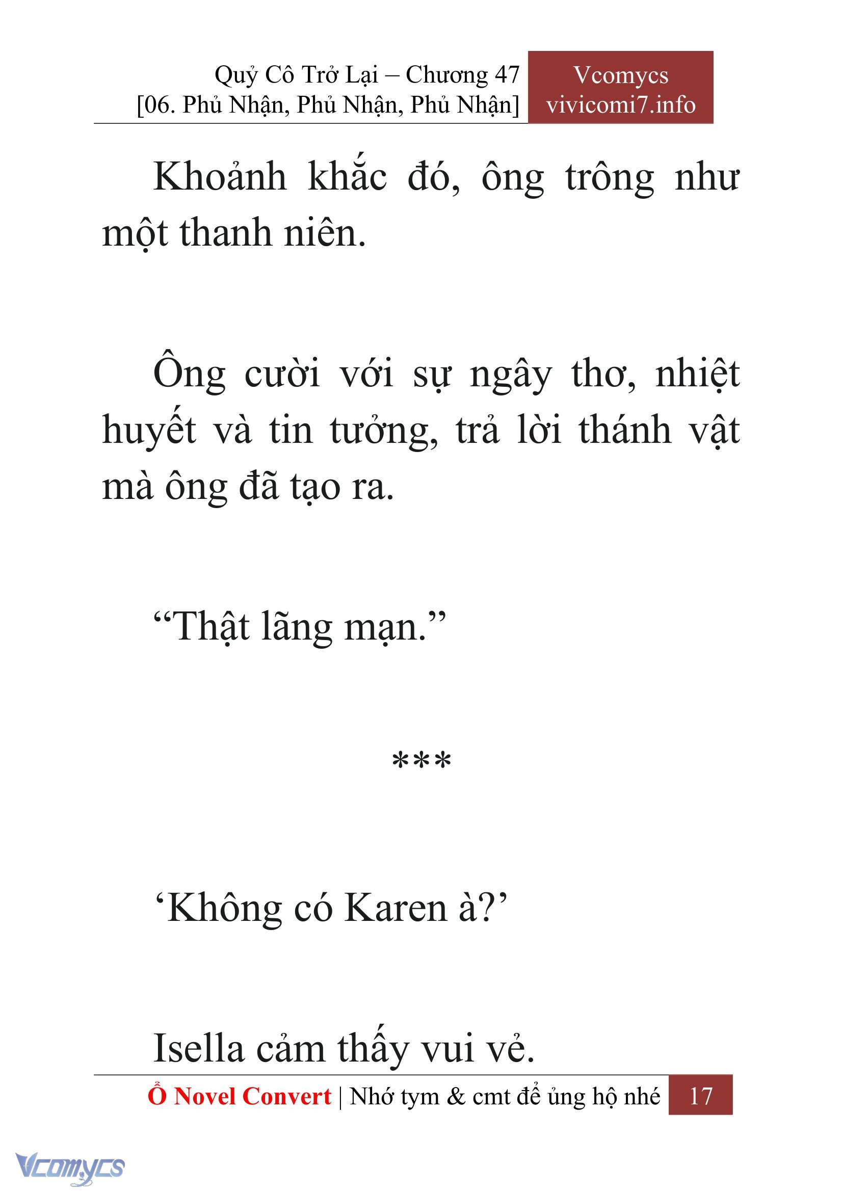 [Novel] Quý Cô Trở Lại Chap 47 - Trang 2