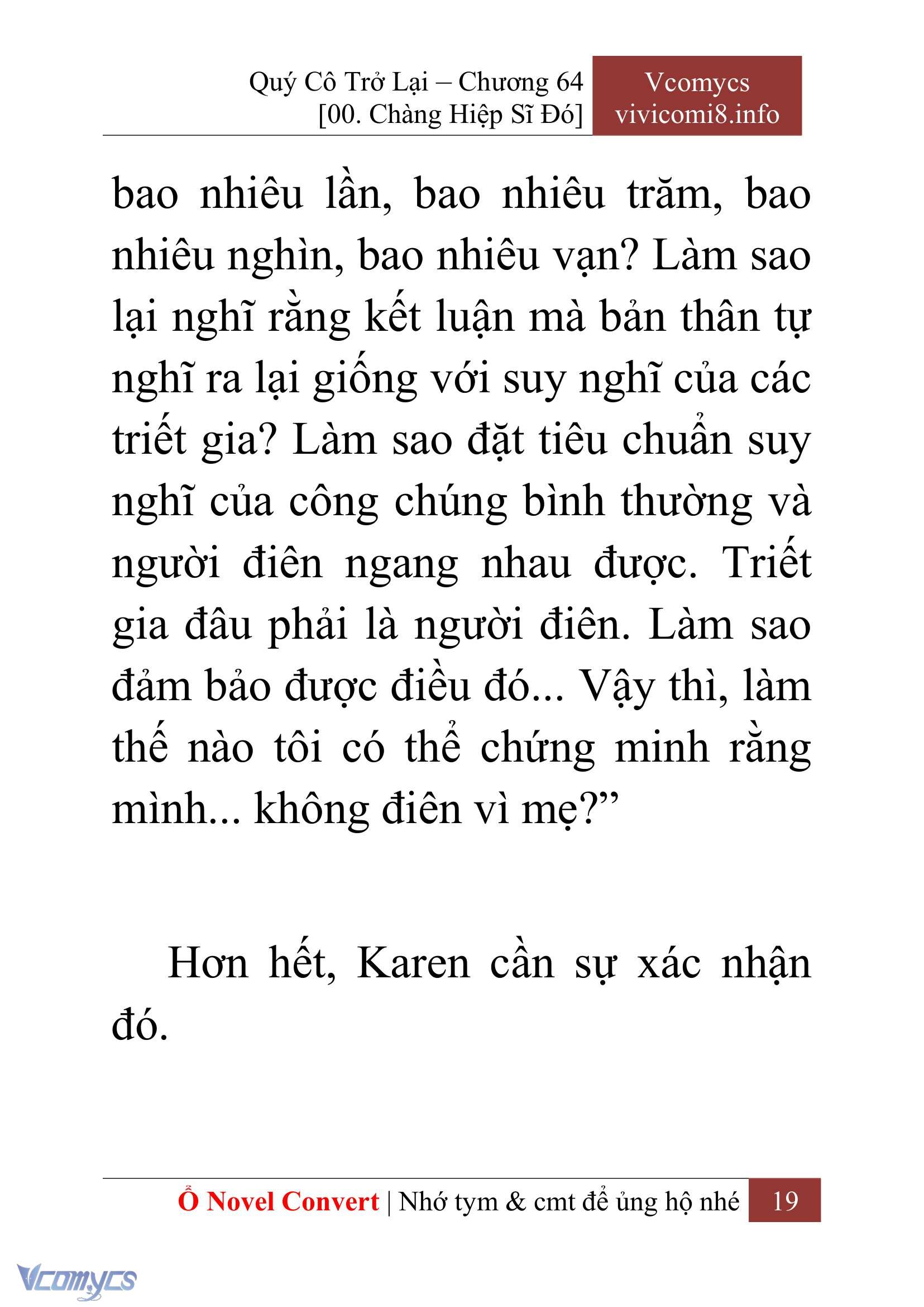 [Novel] Quý Cô Trở Lại Chap 64 - Trang 2