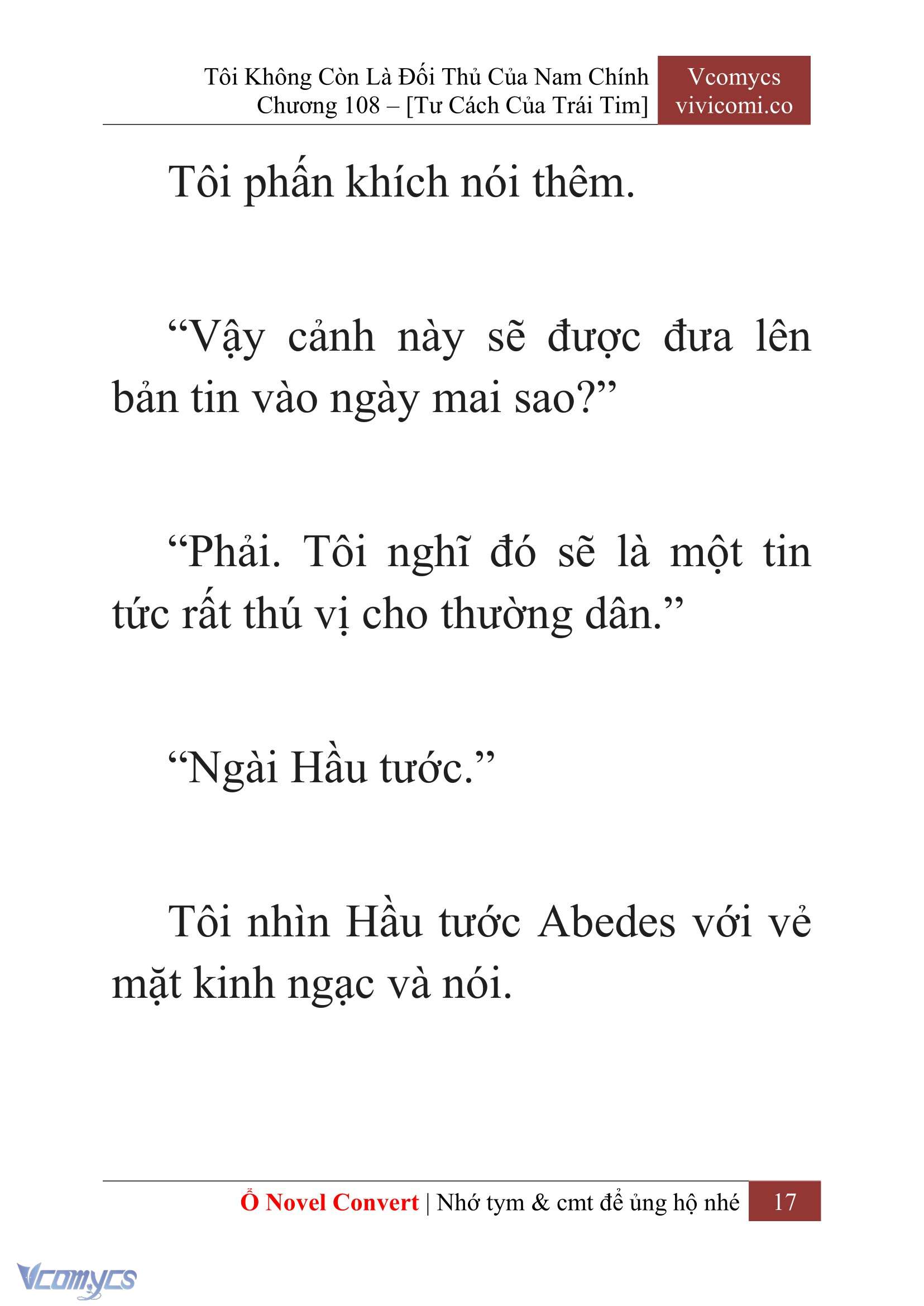 [Novel] Tôi Không Còn Là Đối Thủ Của Nam Chính Chap 108 - Trang 2