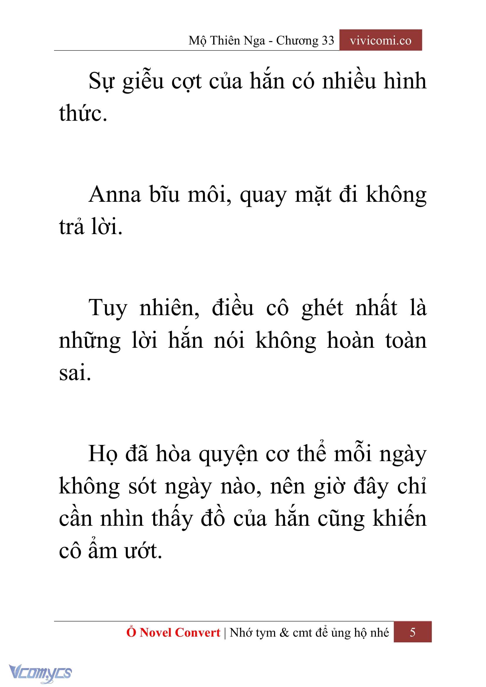 [Novel] Mộ Thiên Nga Chap 33 - Next Chap 34