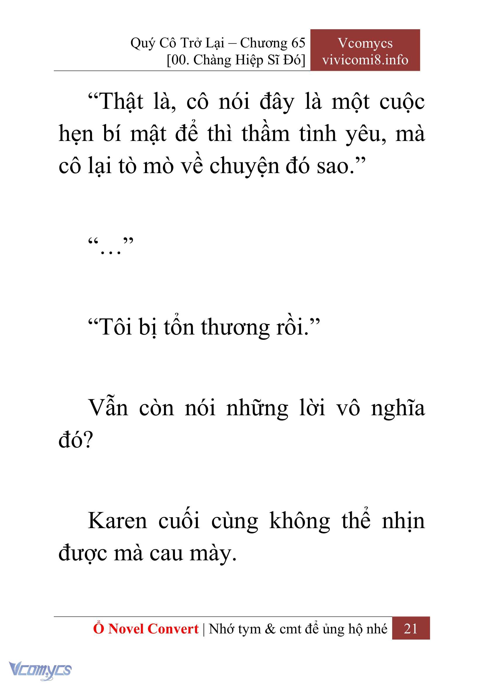 [Novel] Quý Cô Trở Lại Chap 65 - Trang 2
