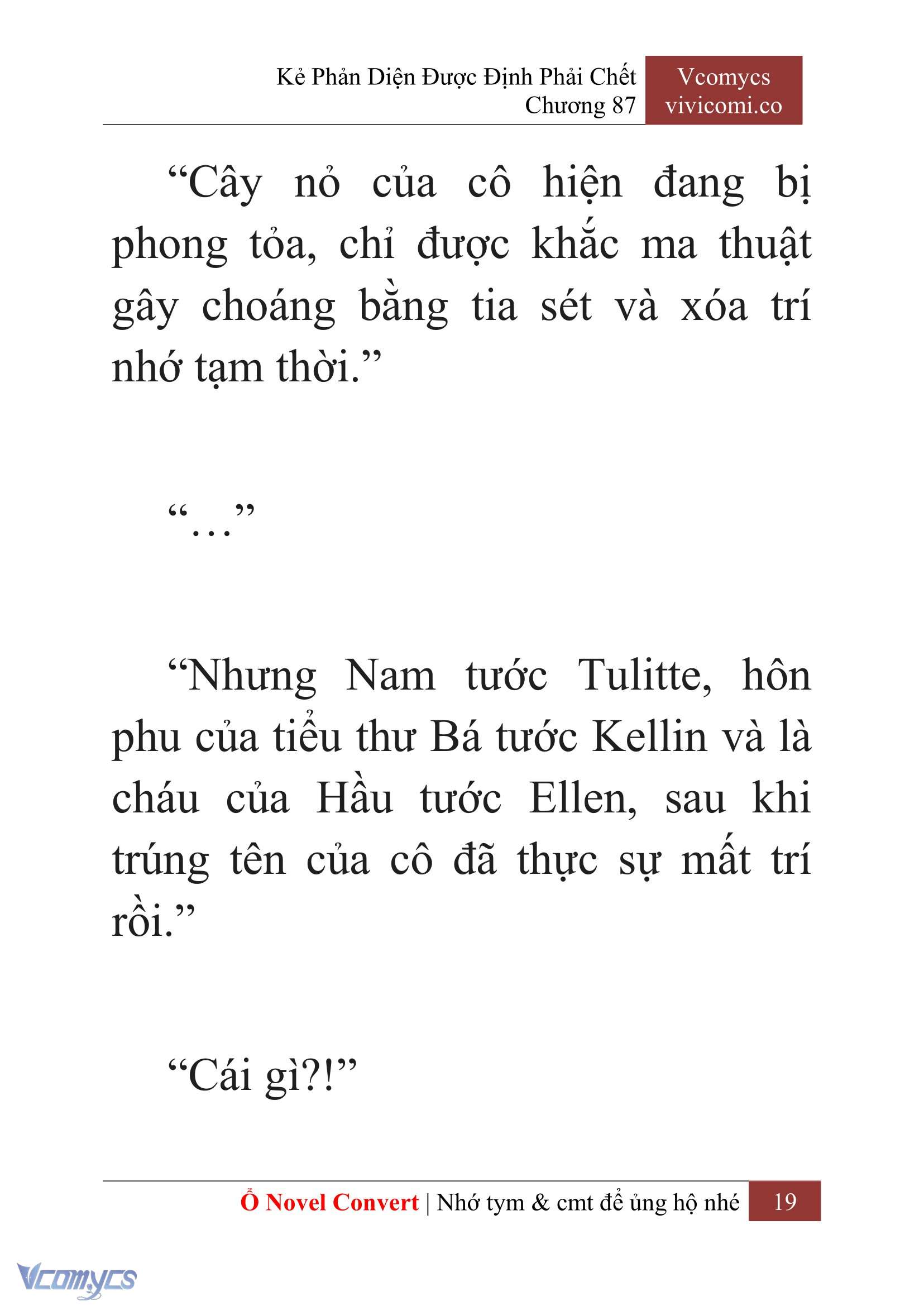 [Novel] Kẻ Phản Diện Được Định Phải Chết Chap 87 - Next Chap 88