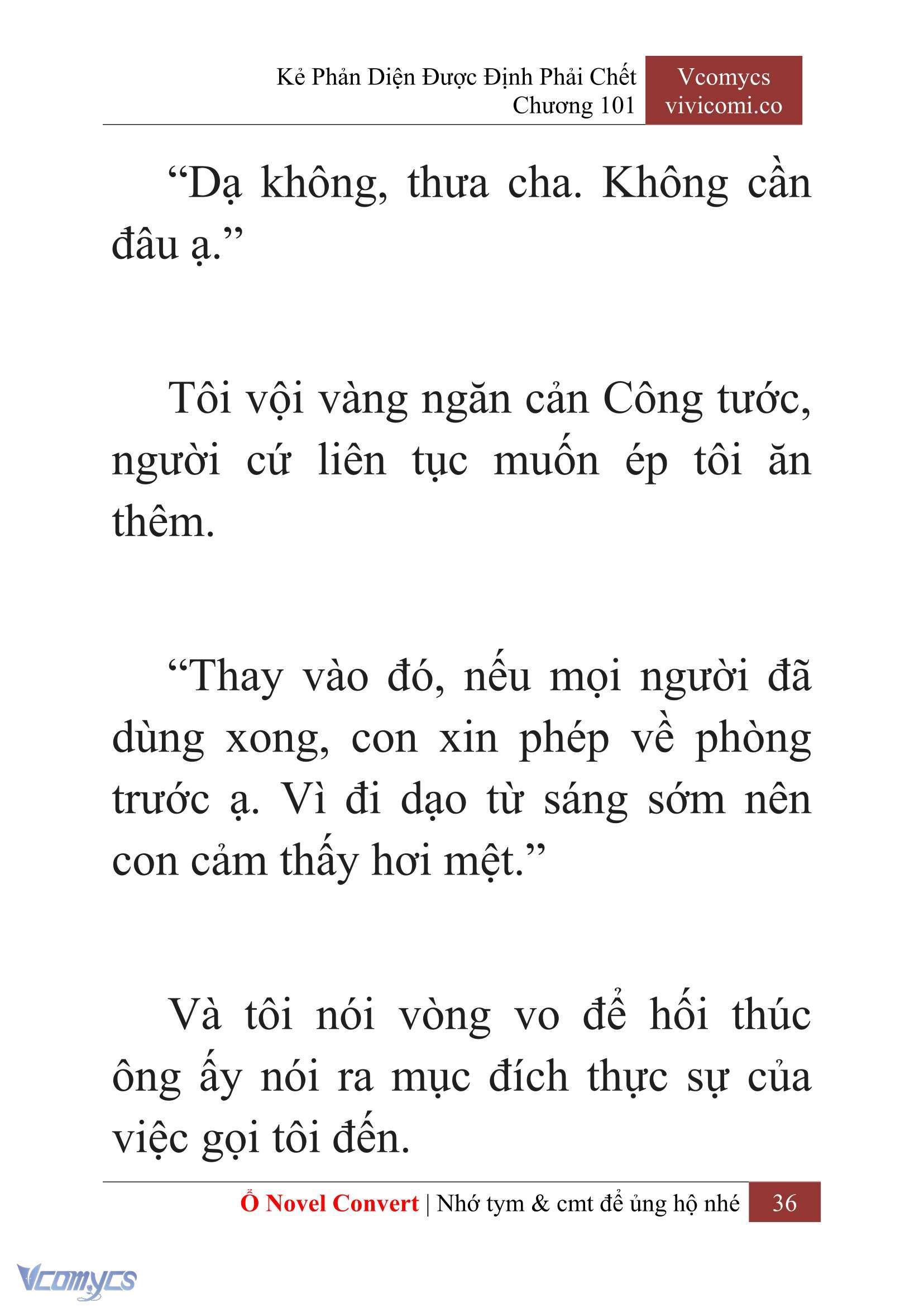 [Novel] Kẻ Phản Diện Được Định Phải Chết Chap 101 - Trang 2
