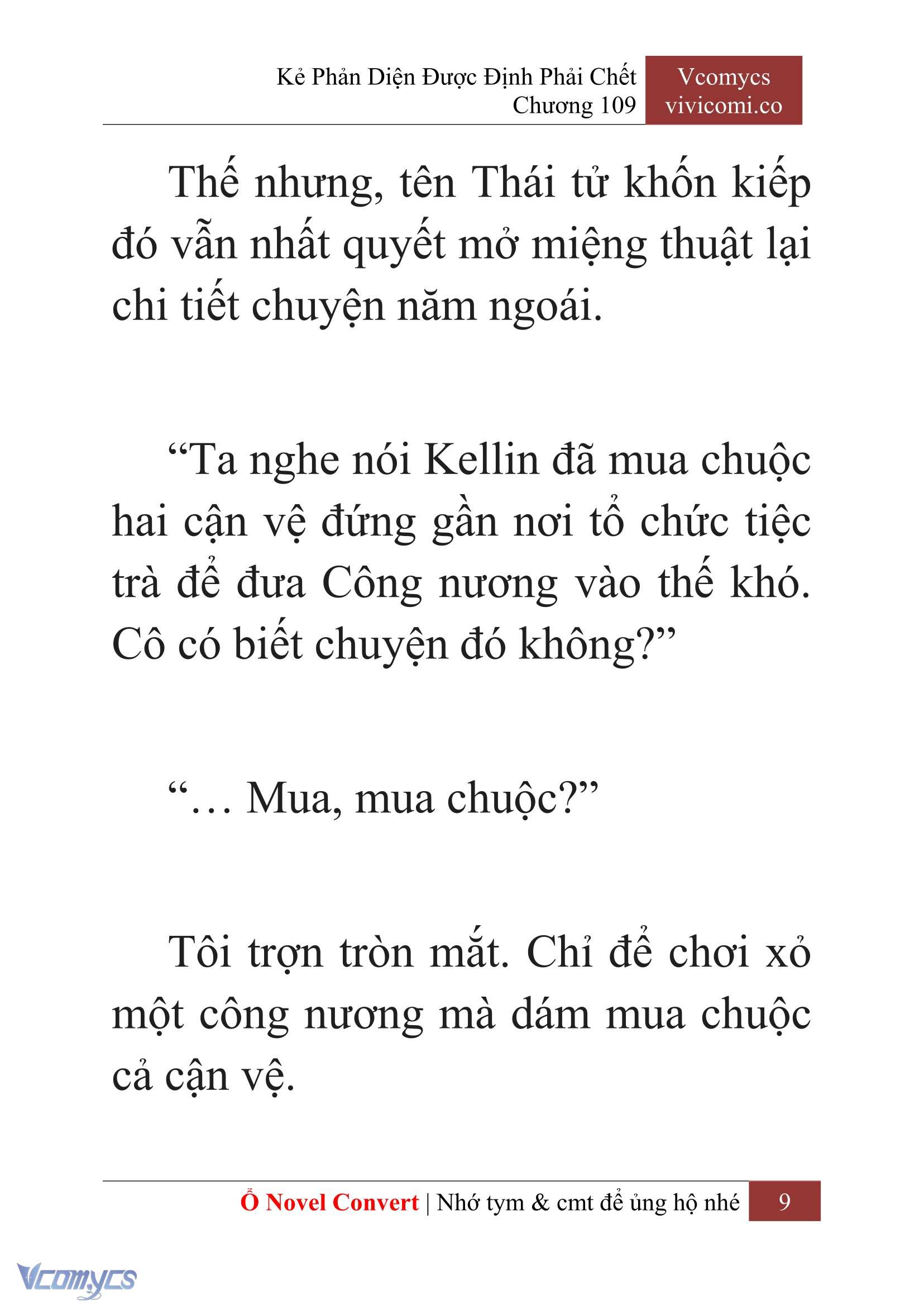 [Novel] Kẻ Phản Diện Được Định Phải Chết Chap 109 - Trang 2