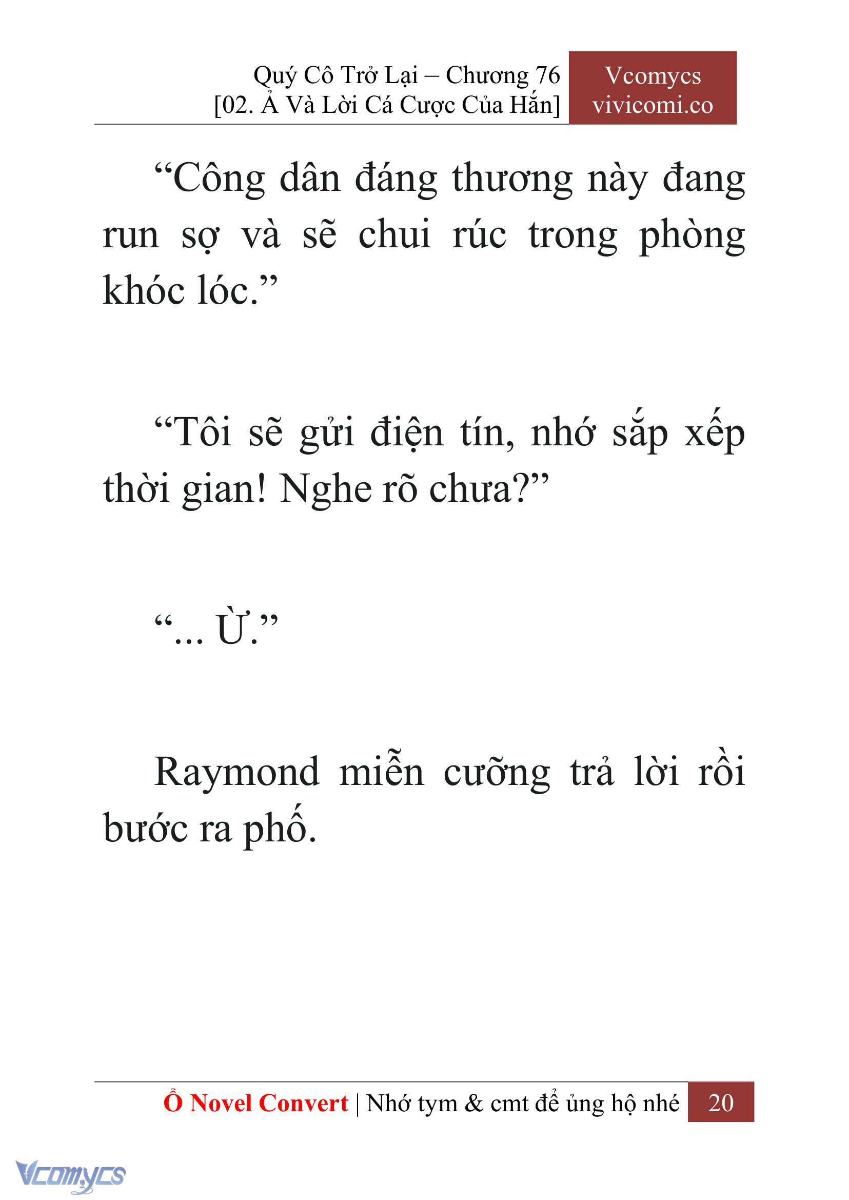 [Novel] Quý Cô Trở Lại Chap 76 - Trang 2