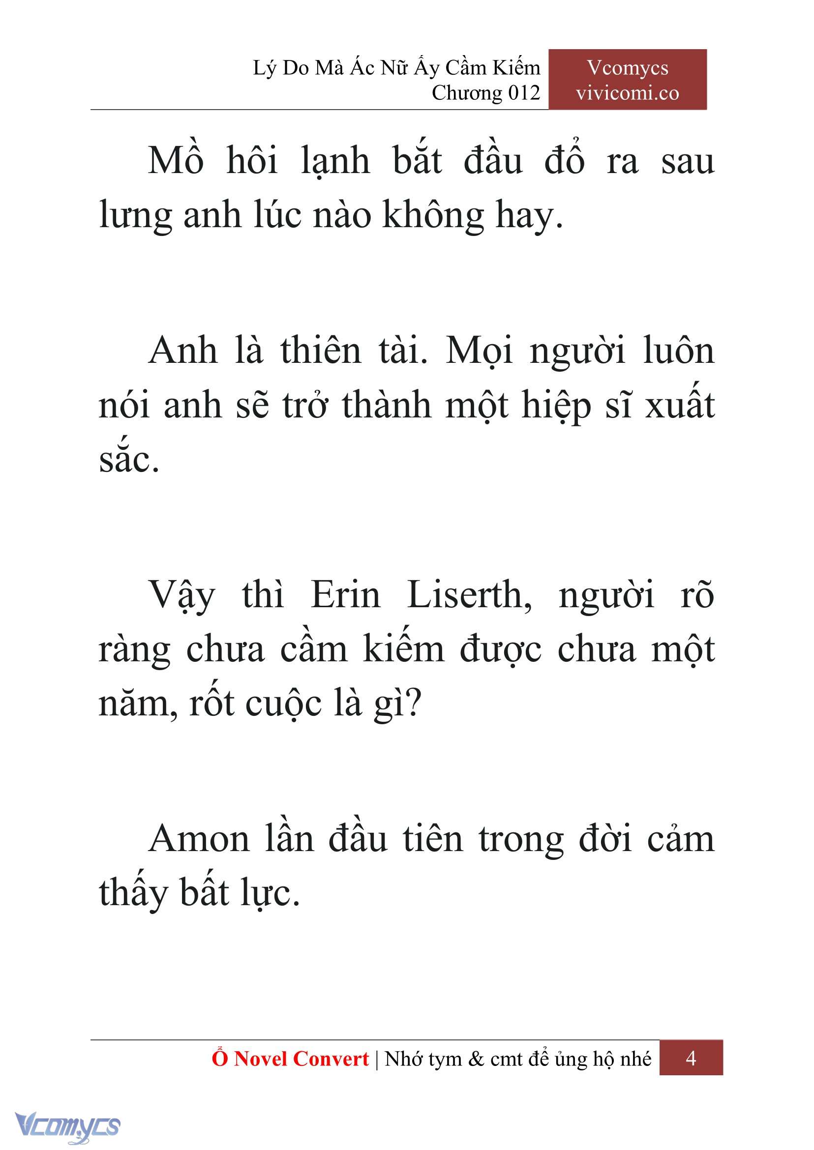 [Novel] Lý Do Mà Ác Nữ Ấy Cầm Kiếm Chap 12 - Next Chap 13