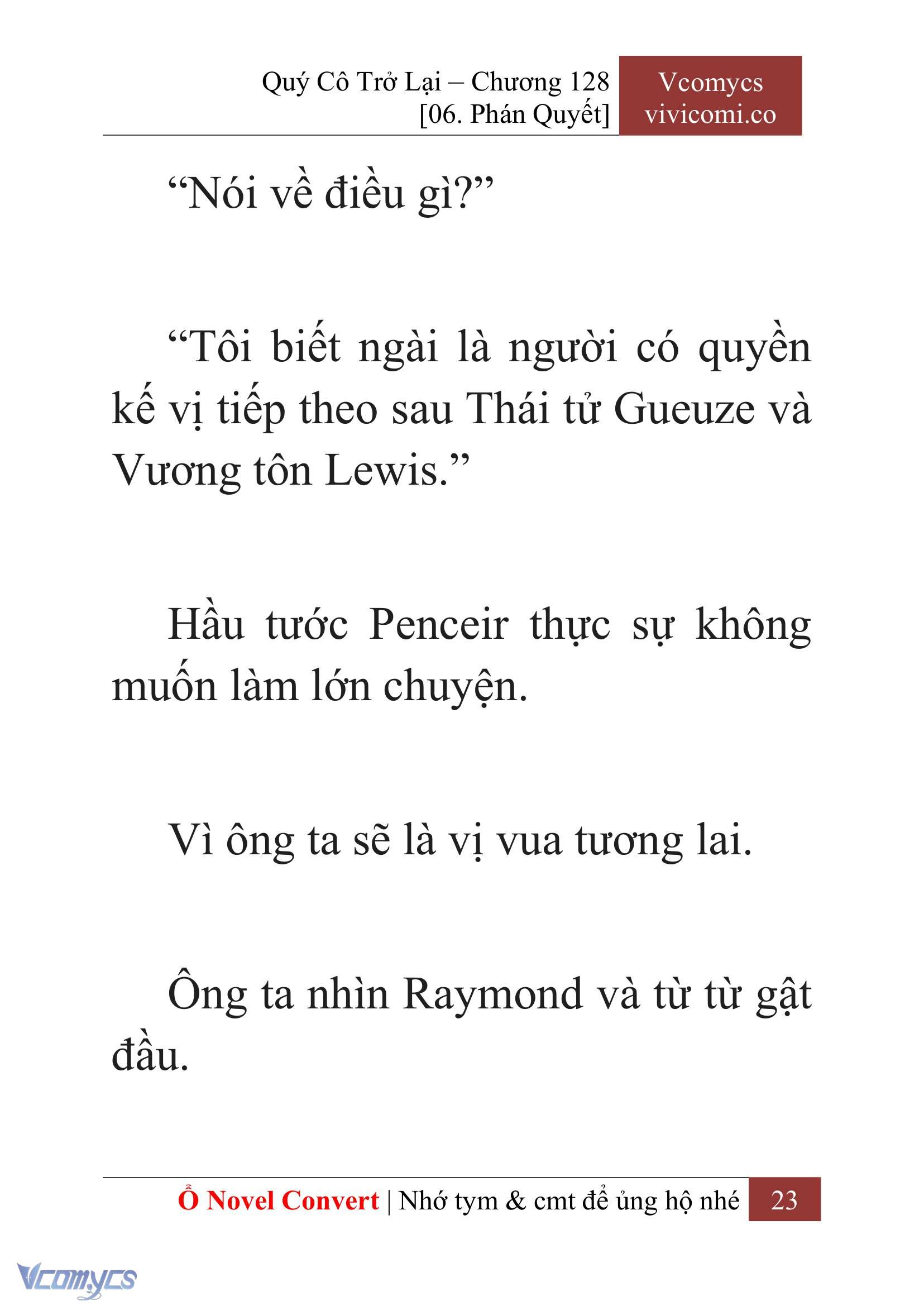 [Novel] Quý Cô Trở Lại Chap 128 - Trang 2