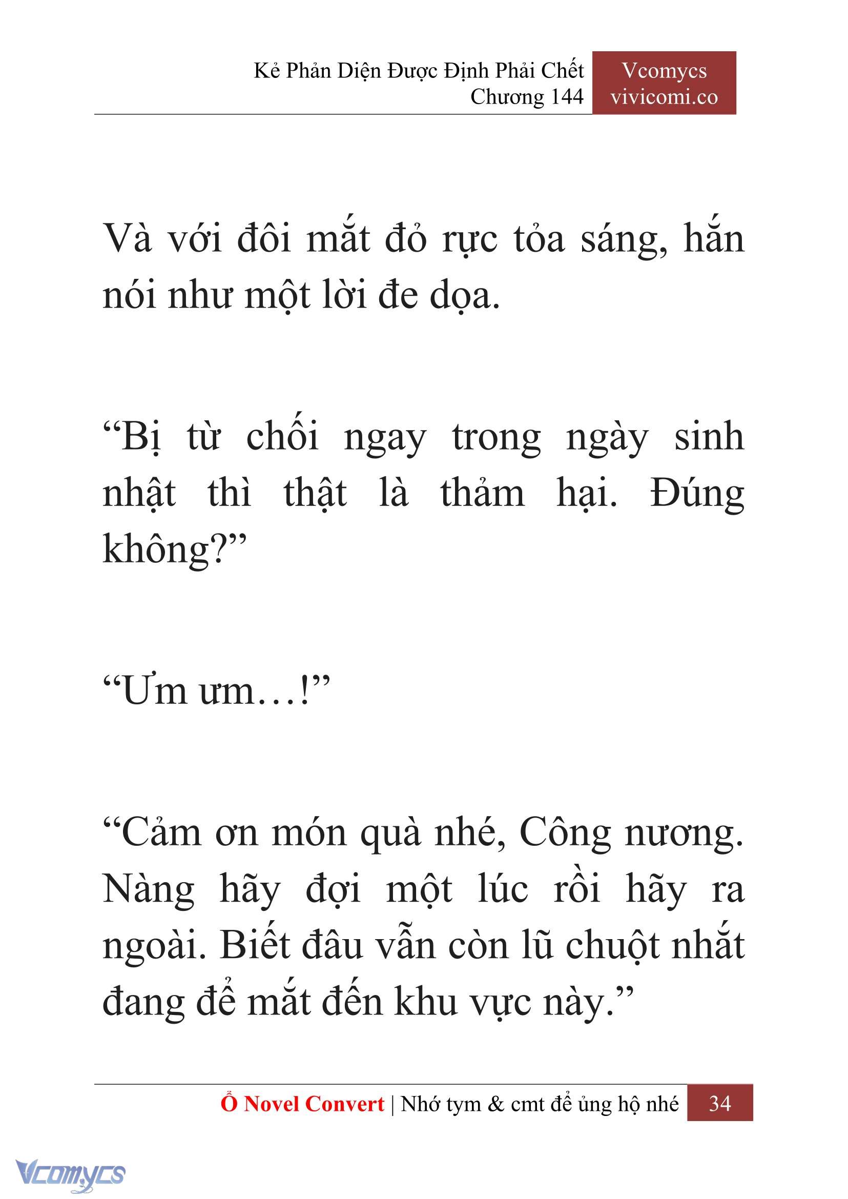 [Novel] Kẻ Phản Diện Được Định Phải Chết Chap 144 - Trang 2